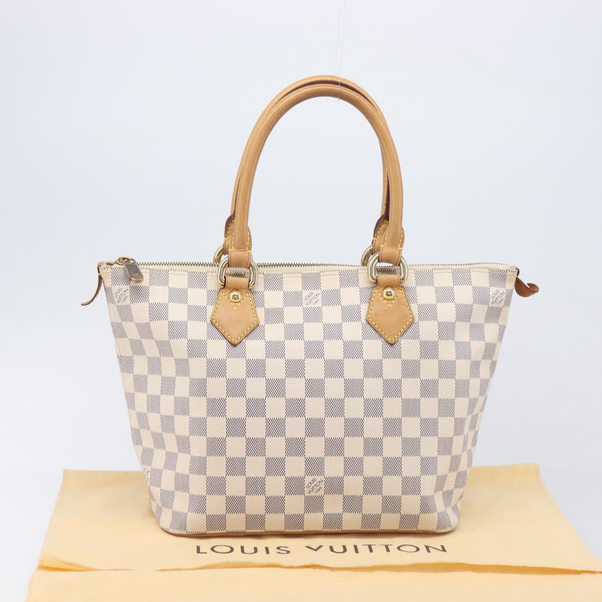 LOUIS VUITTON Damier Azur Saleya PM Tote Bag N51186 LV Auth 213960V