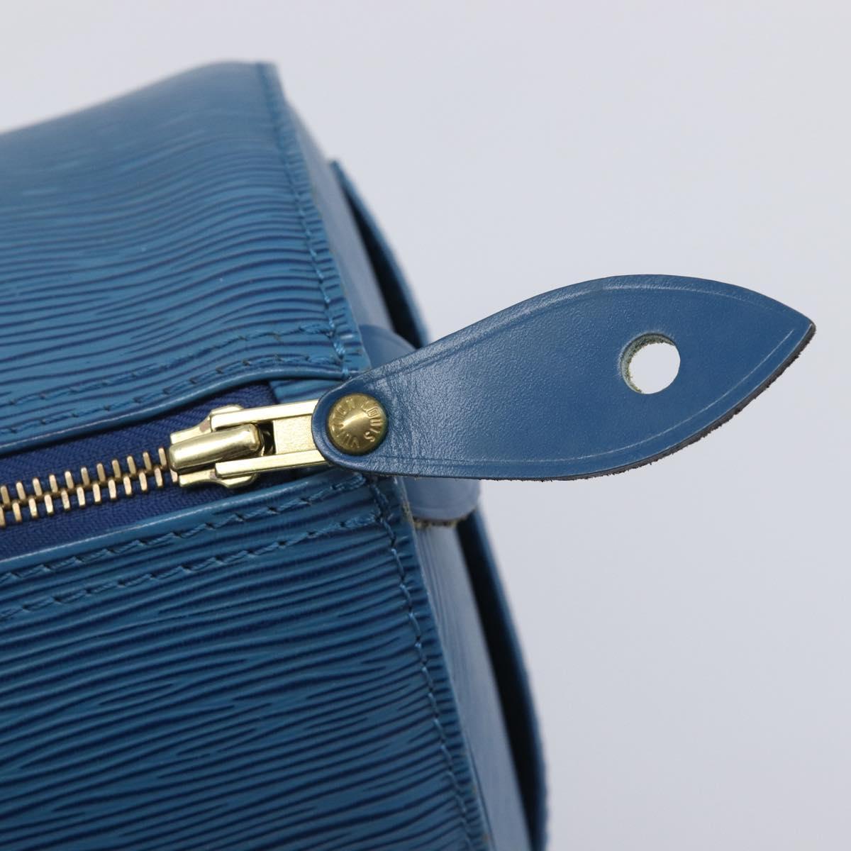LOUIS VUITTON Epi Speedy 30 Hand Bag Toledo Blue M43005 LV Auth 213968V