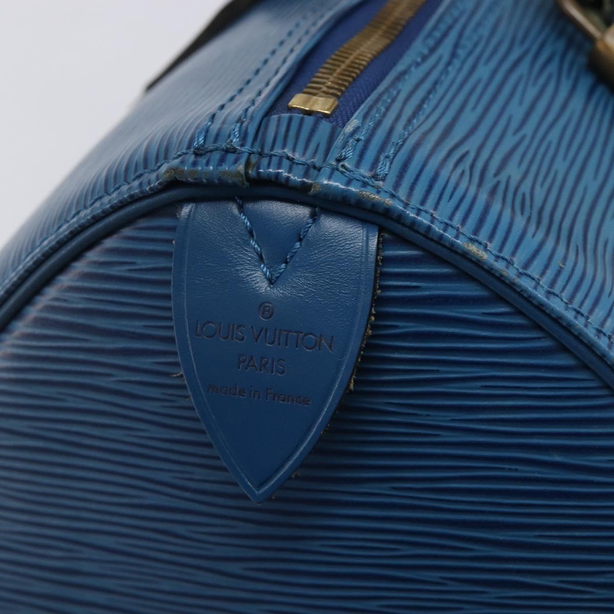 LOUIS VUITTON Epi Speedy 30 Hand Bag Toledo Blue M43005 LV Auth 213968V