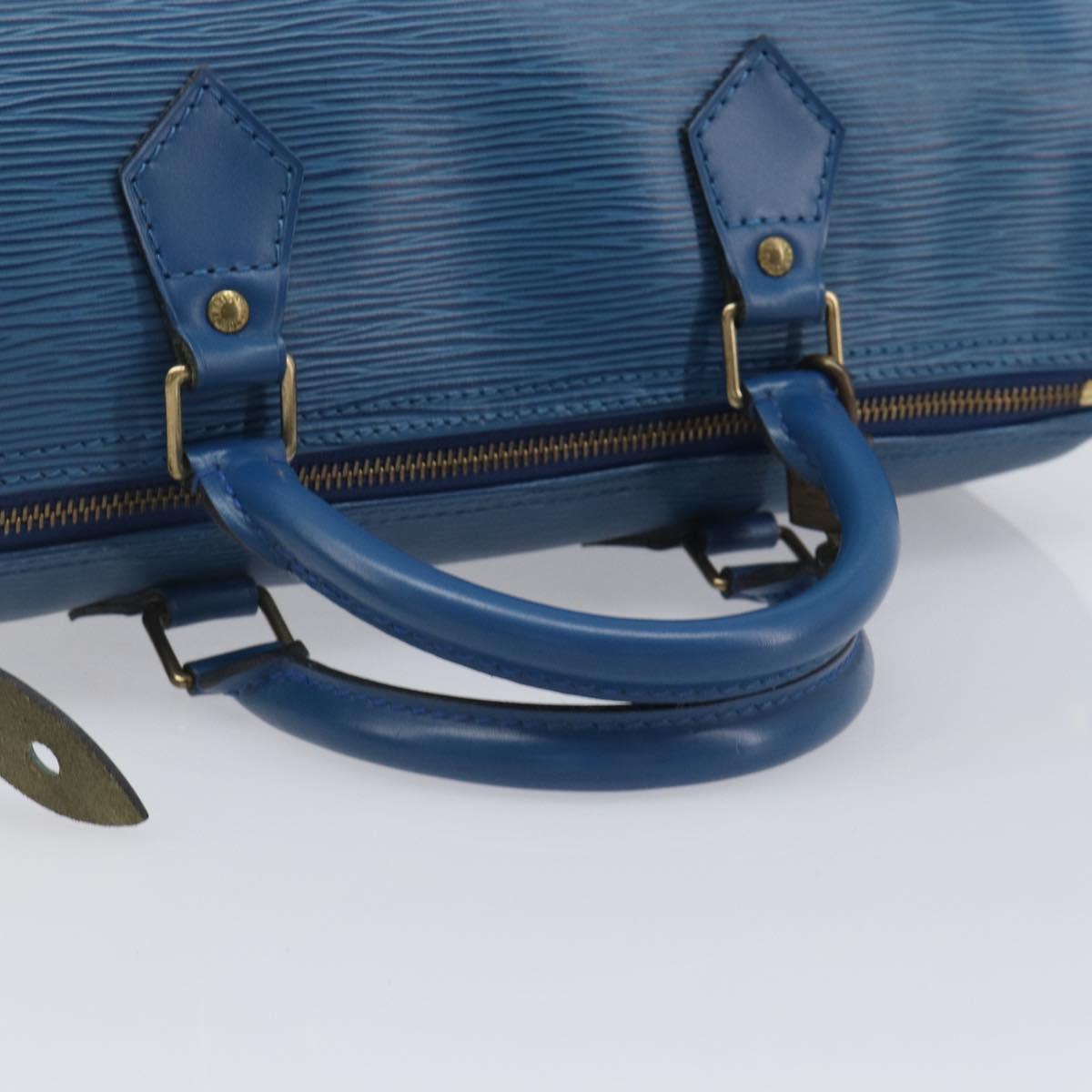 LOUIS VUITTON Epi Speedy 30 Hand Bag Toledo Blue M43005 LV Auth 213968V