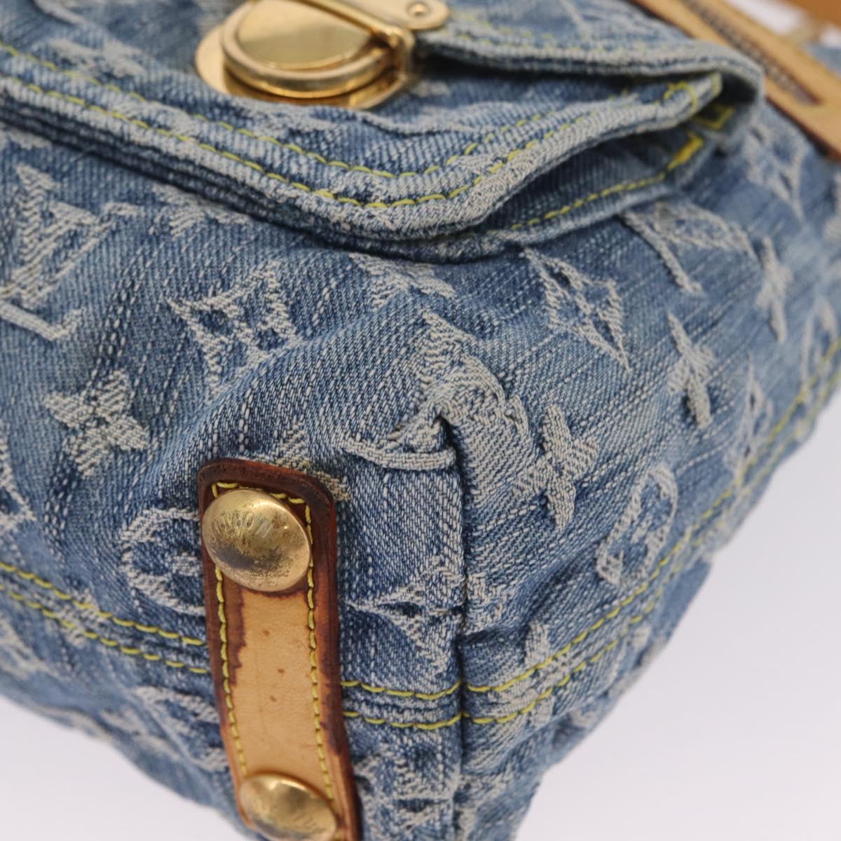 LOUIS VUITTON Monogram Denim Buggy PM Shoulder Bag Blue M95049 LV Auth 213977A