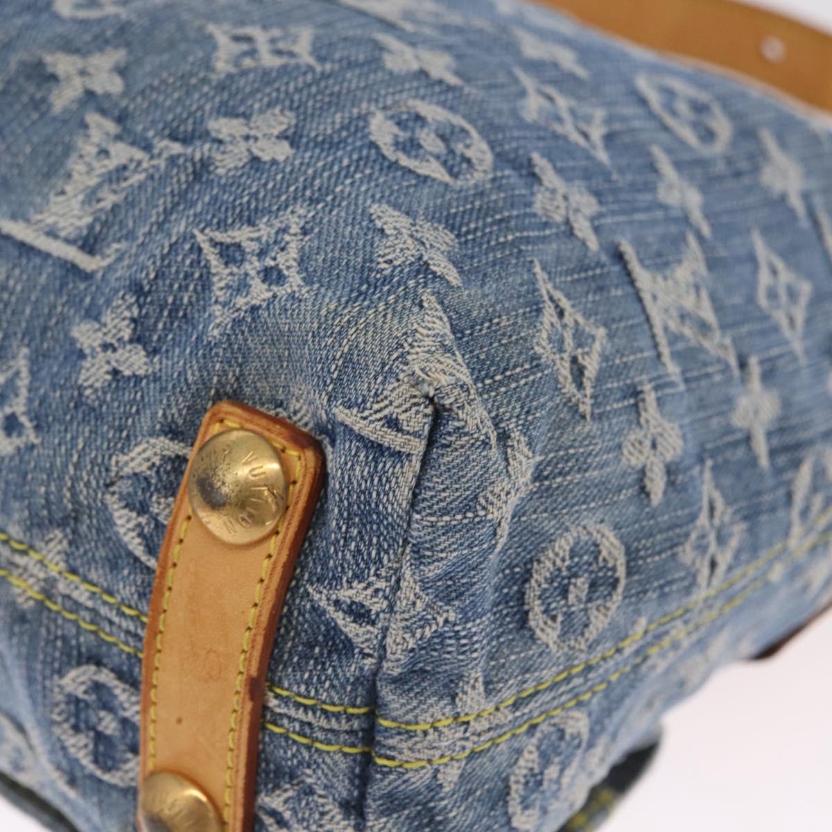 LOUIS VUITTON Monogram Denim Buggy PM Shoulder Bag Blue M95049 LV Auth 213977A