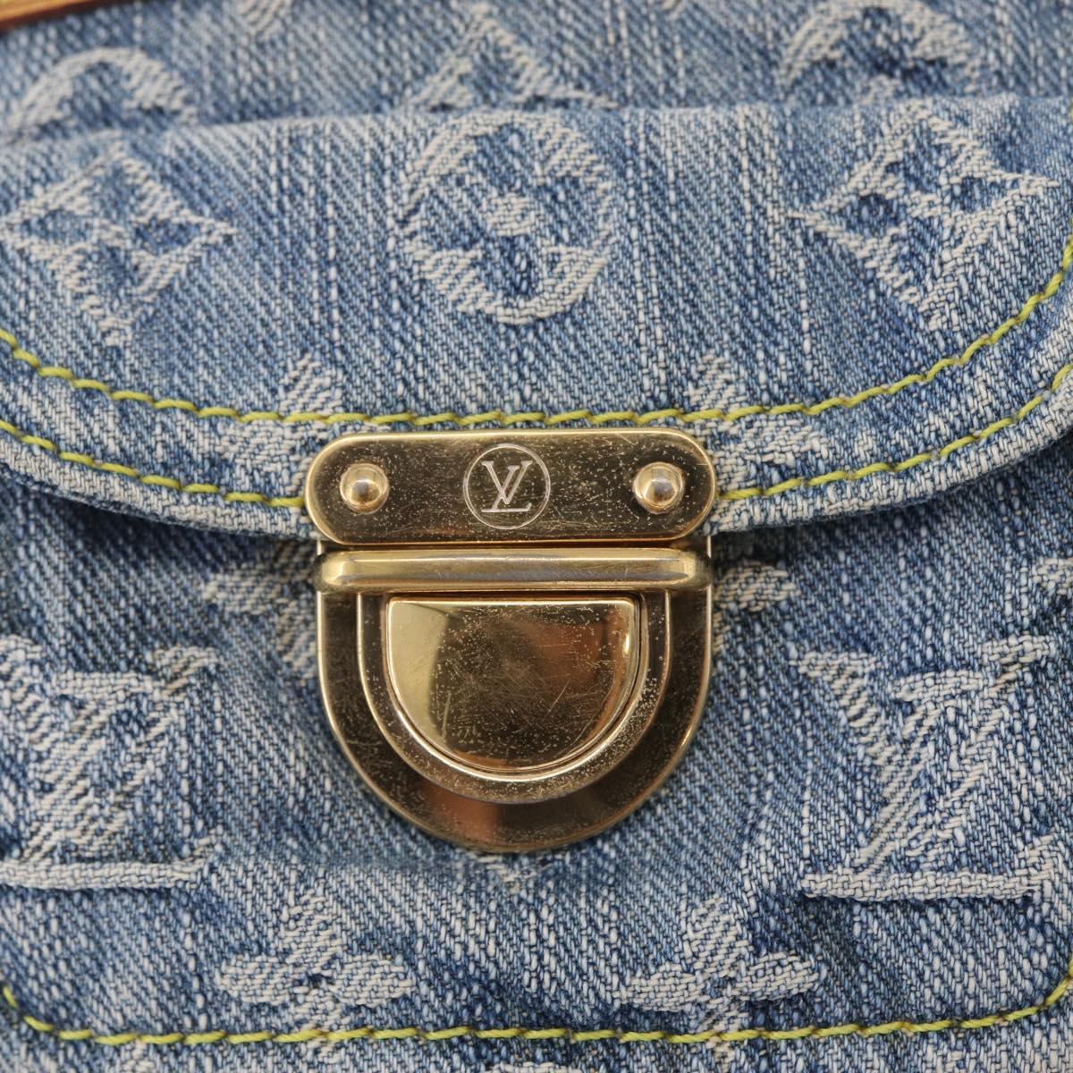 LOUIS VUITTON Monogram Denim Buggy PM Shoulder Bag Blue M95049 LV Auth 213977A