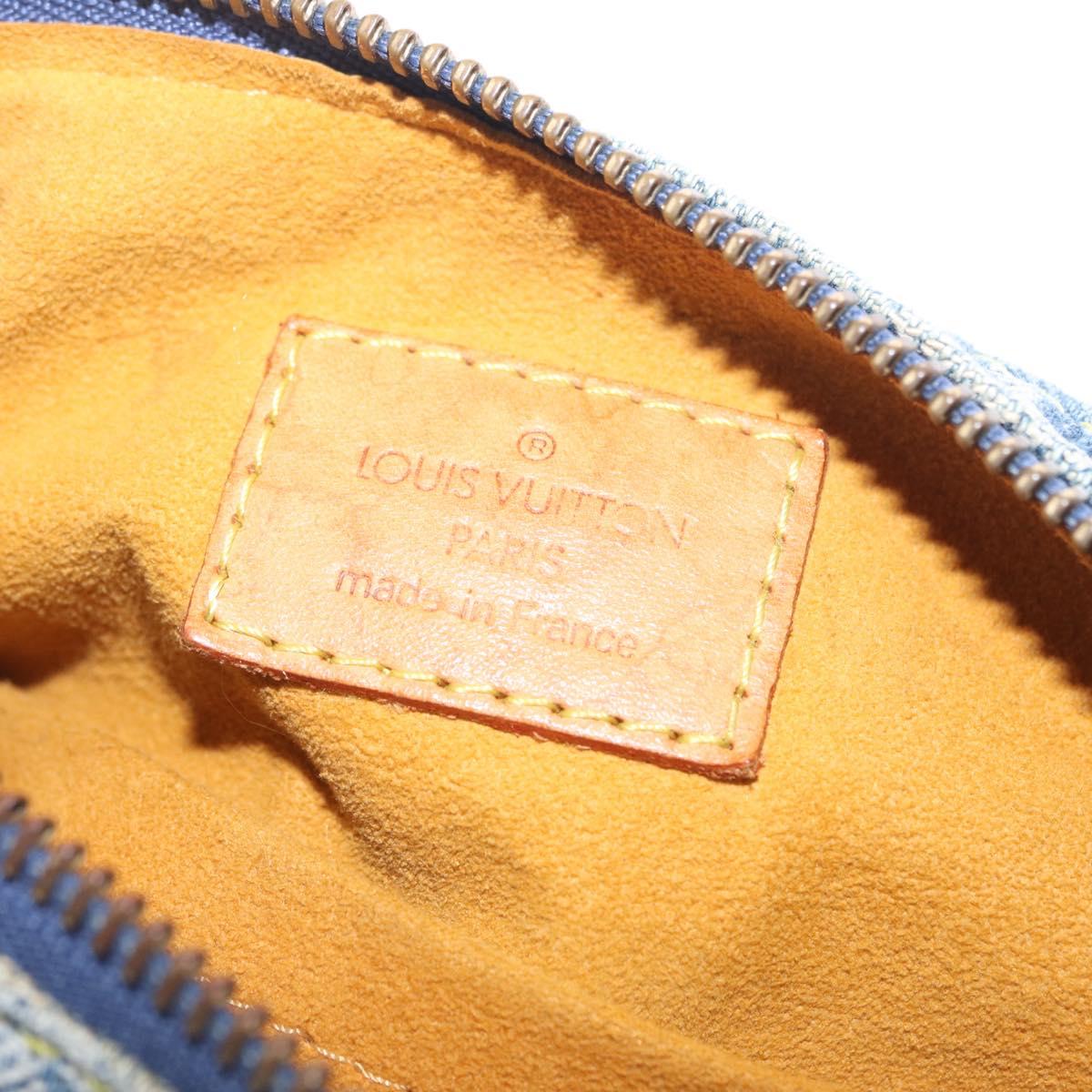 LOUIS VUITTON Monogram Denim Buggy PM Shoulder Bag Blue M95049 LV Auth 213977A