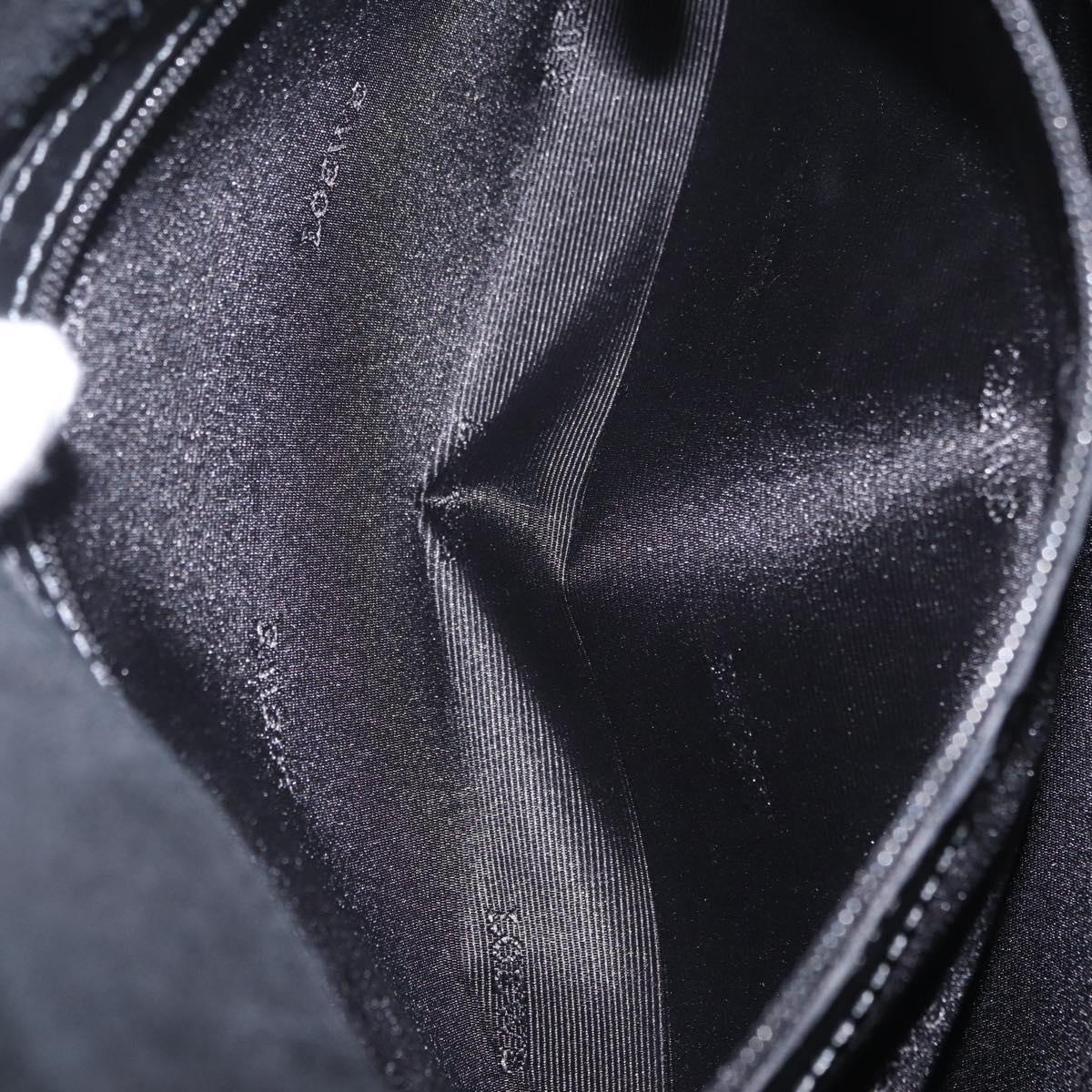 LOEWE Hand Bag Suede Black Silver Auth 213987V