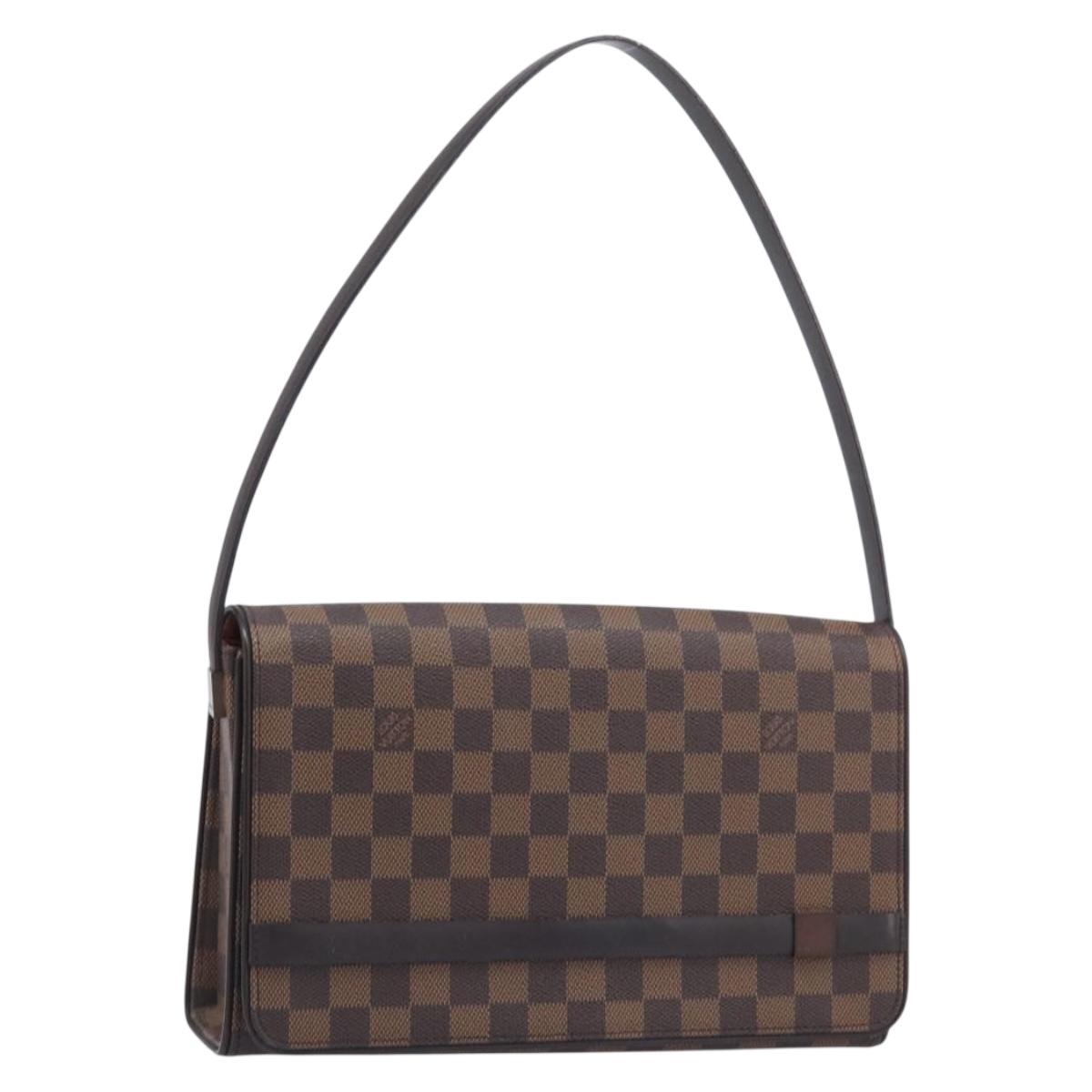 LOUIS VUITTON Damier Ebene Tribeca Ron Shoulder Bag N51160 LV Auth 213988V