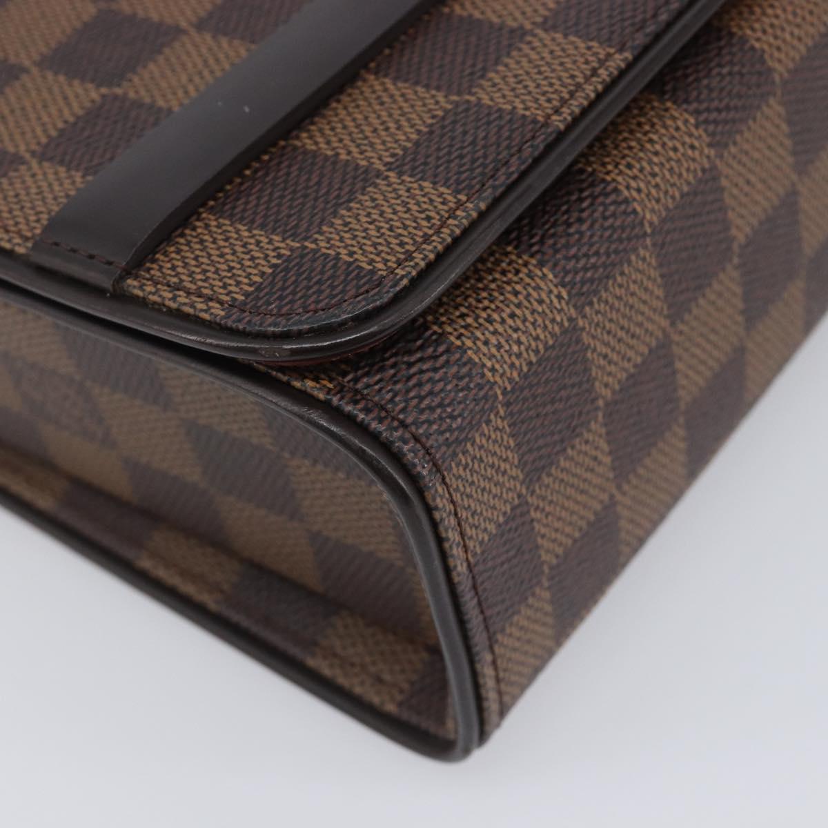 LOUIS VUITTON Damier Ebene Tribeca Ron Shoulder Bag N51160 LV Auth 213988V