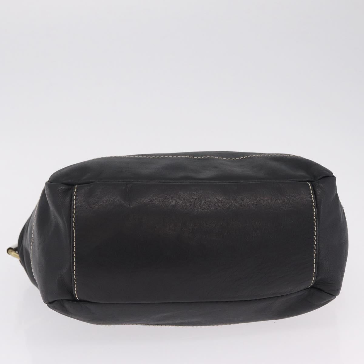 Vivienne Westwood Accord Hand Bag Leather Black Gold Auth 213993A
