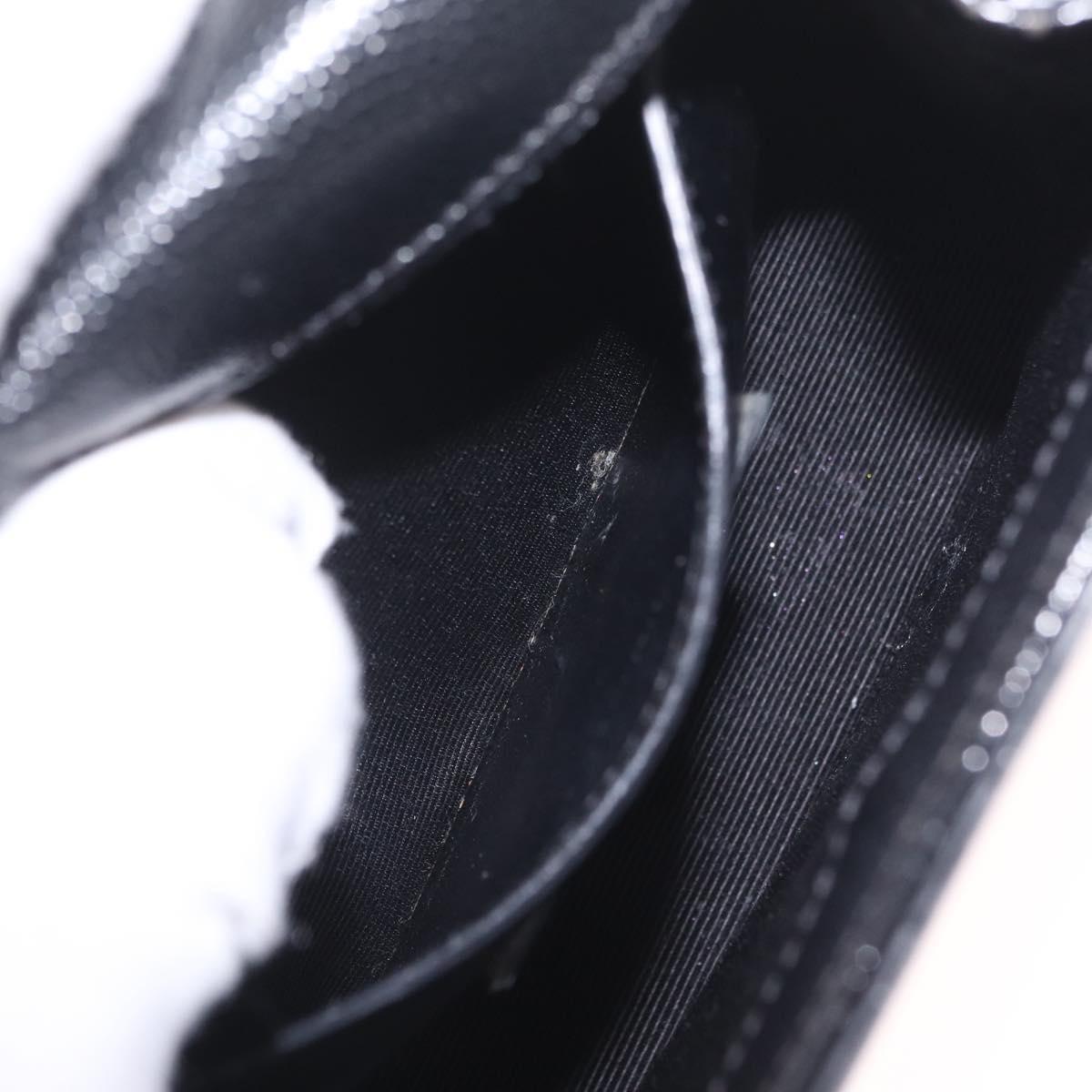 Saint Laurent Chain Kate Shoulder Bag Leather Black Gold Auth 214001M