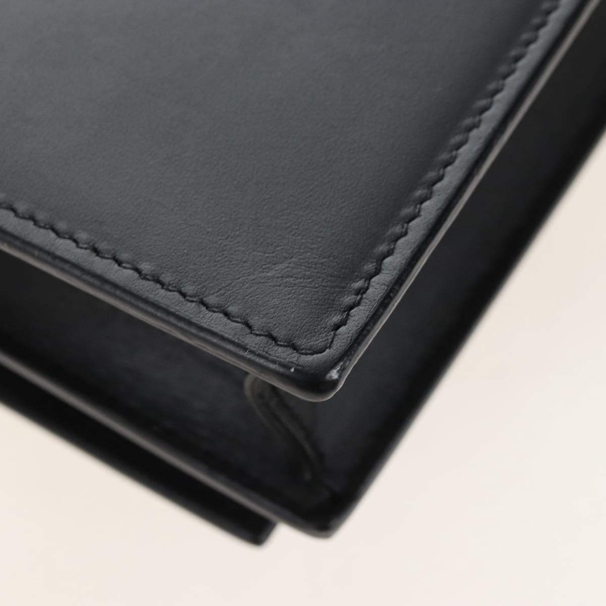 Saint Laurent Kate Chain Shoulder Bag Leather Black Gold Auth 214006M