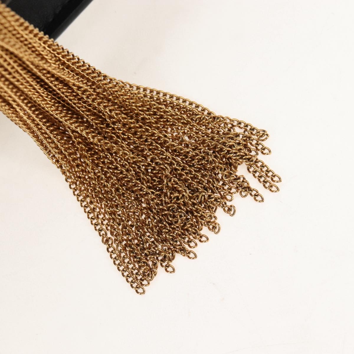 Saint Laurent Kate Chain Shoulder Bag Leather Black Gold Auth 214006M
