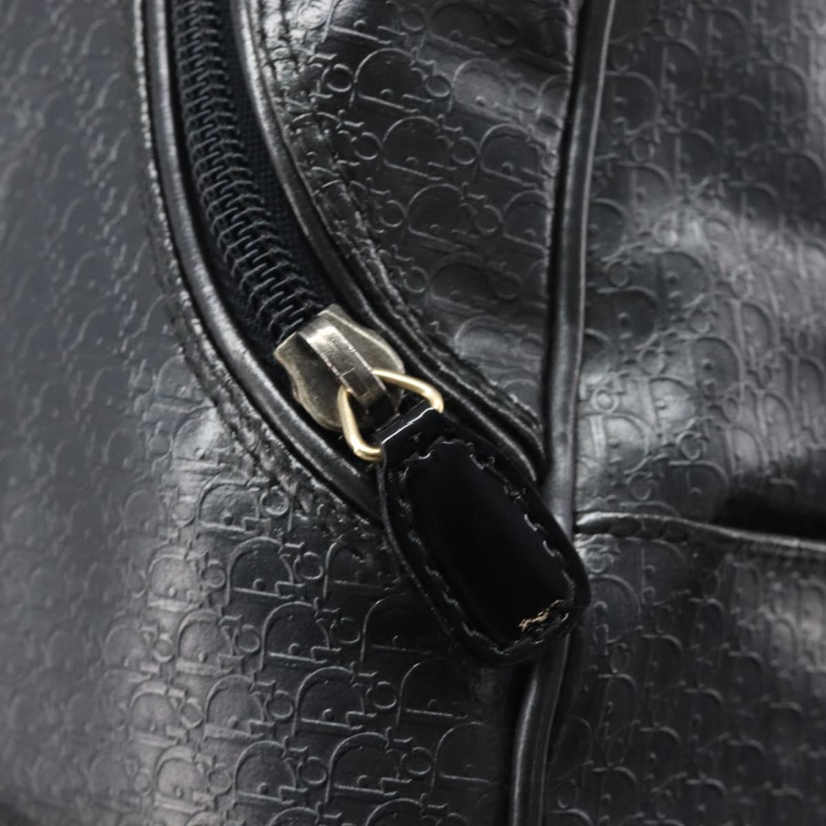 Christian Dior Trotter Canvas Maris Pearl Bag Leather Gray Gold Auth 214009V