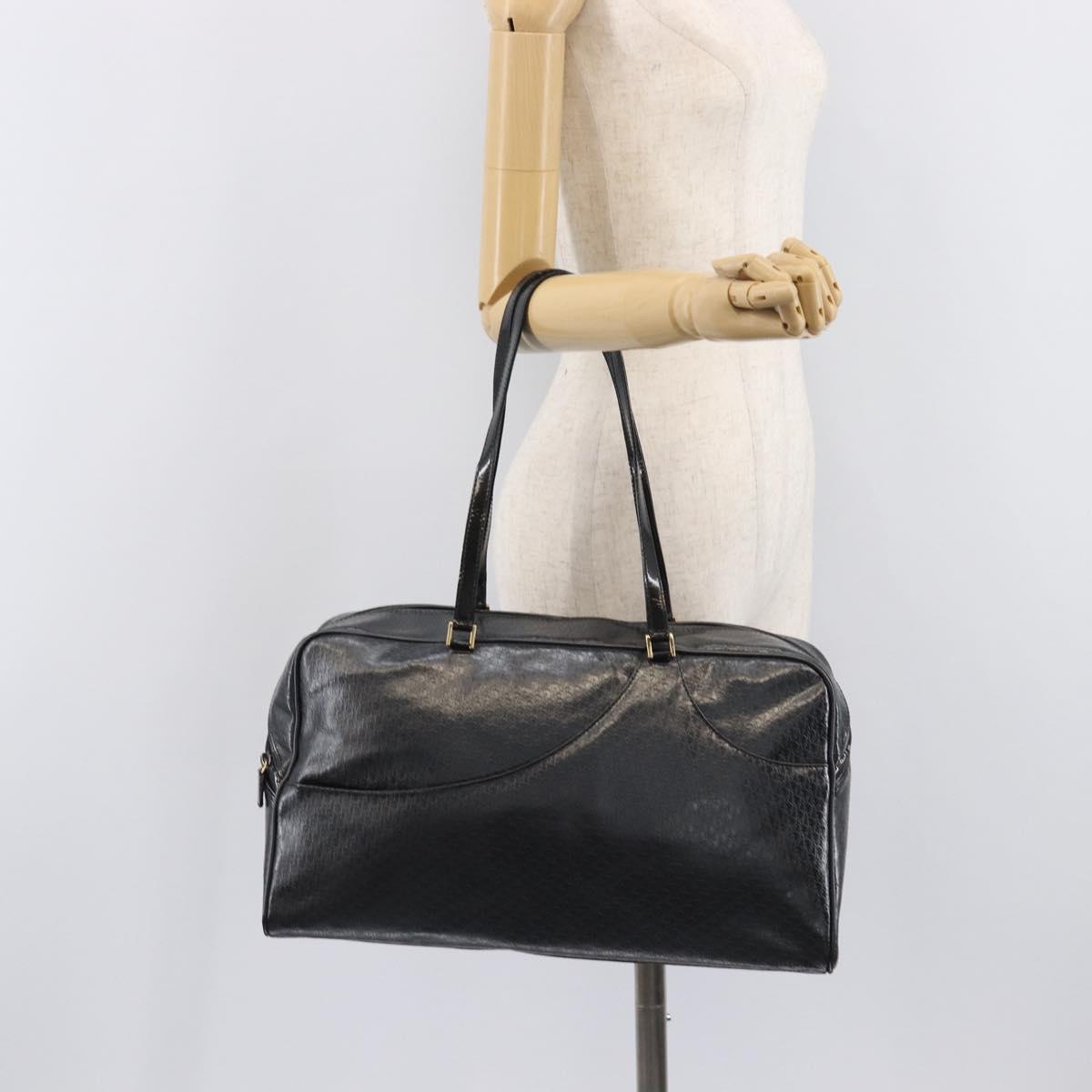 Christian Dior Trotter Canvas Maris Pearl Bag Leather Gray Gold Auth 214009V