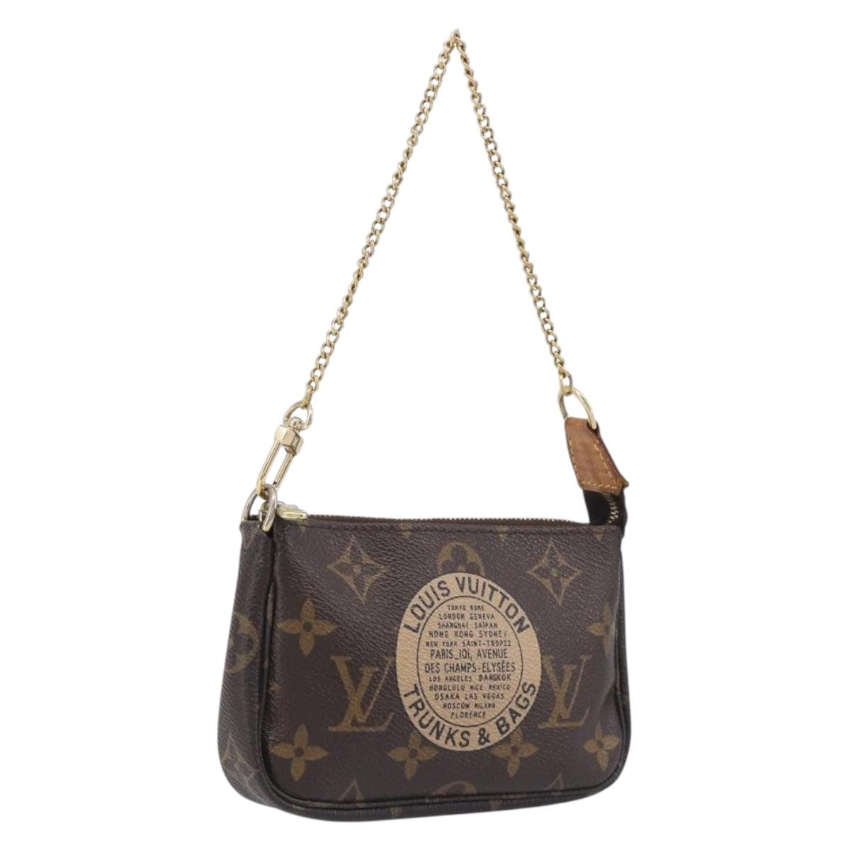 LOUIS VUITTON Mini Pochette Accessoires Pouch T&B M60153 LV Auth 214019V
