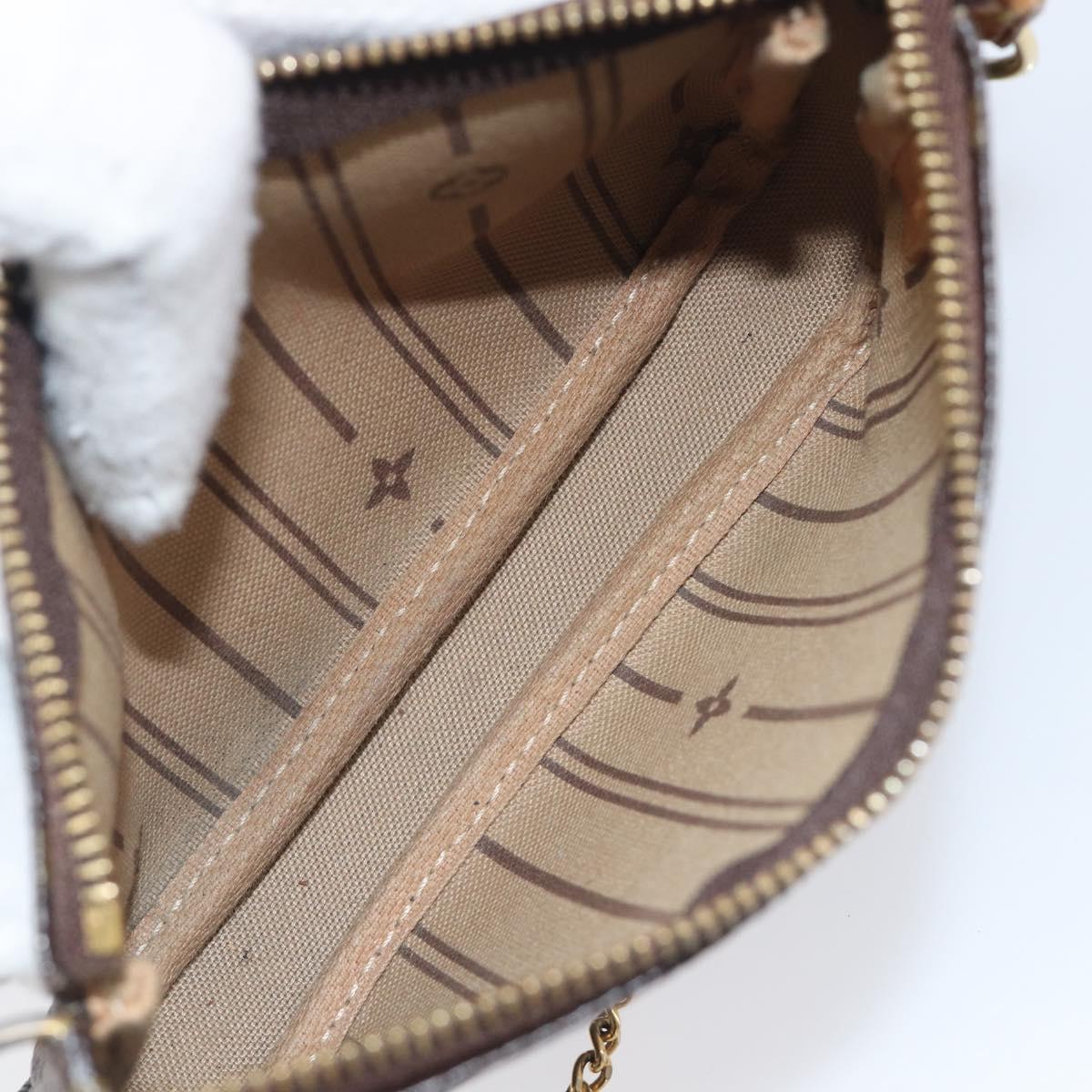 LOUIS VUITTON Mini Pochette Accessoires Pouch T&B M60153 LV Auth 214019V