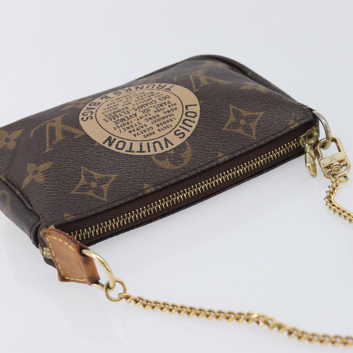 LOUIS VUITTON Mini Pochette Accessoires Pouch T&B M60153 LV Auth 214019V