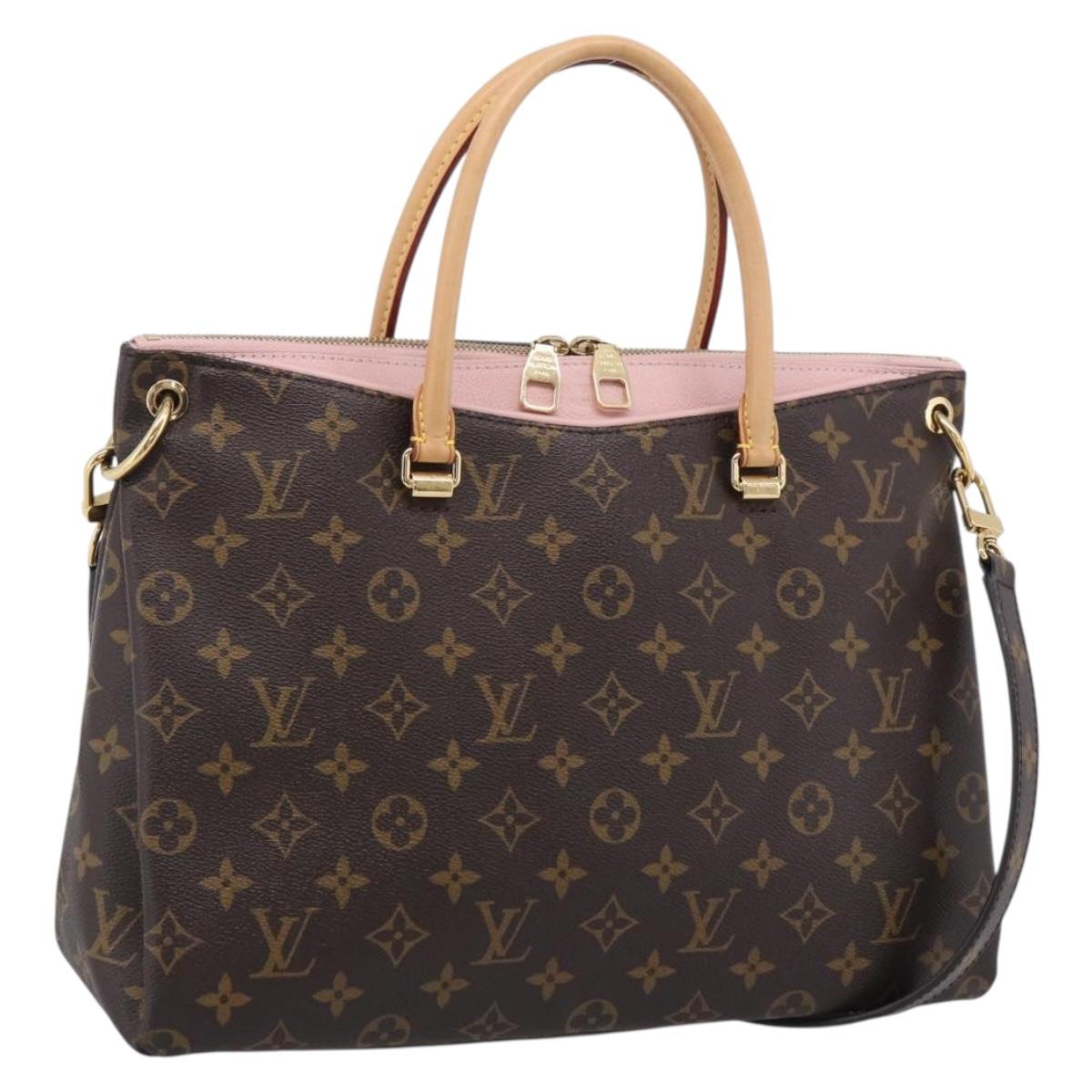 LOUIS VUITTON Monogram Pallas MM Hand Bag 2way LV Auth 214028SAM