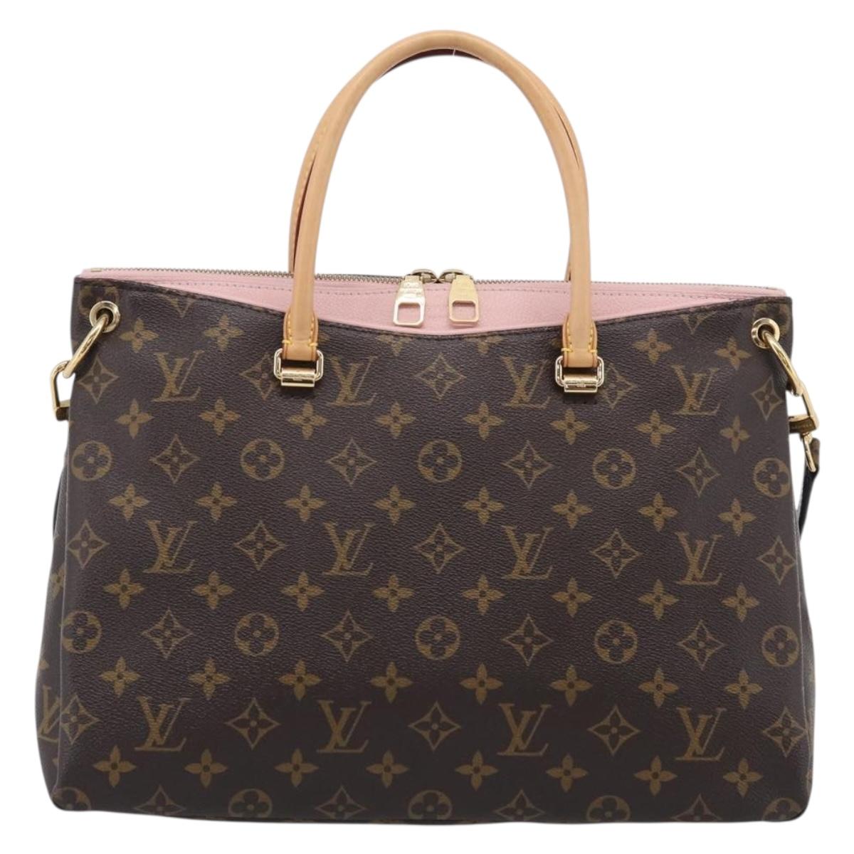 LOUIS VUITTON Monogram Pallas MM Hand Bag 2way LV Auth 214028SAM