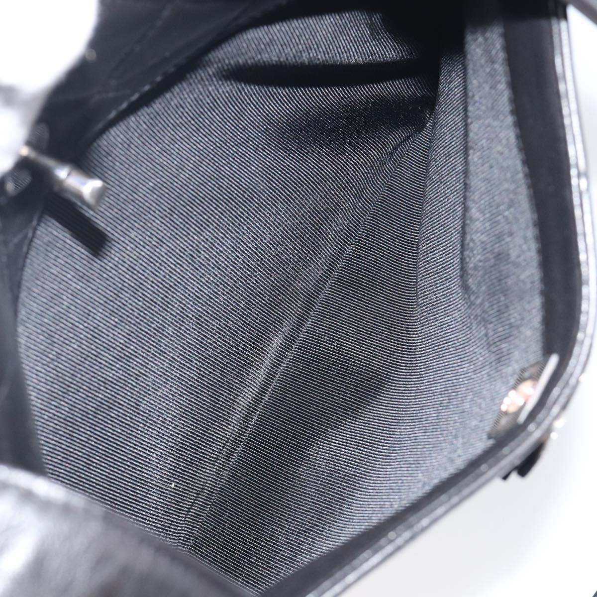 CHANEL Matelasse Tote Bag Lamb Skin Black Silver CC Auth 214030V