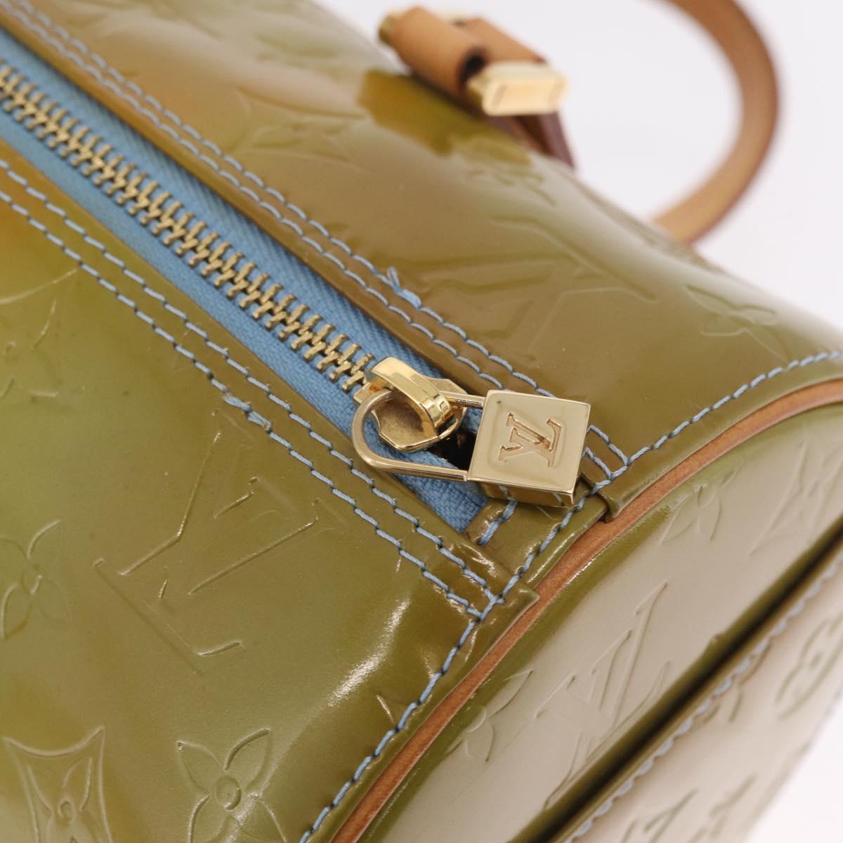 LOUIS VUITTON Monogram Vernis Bedford Hand Bag Baby Blue M91007 LV Auth 214032
