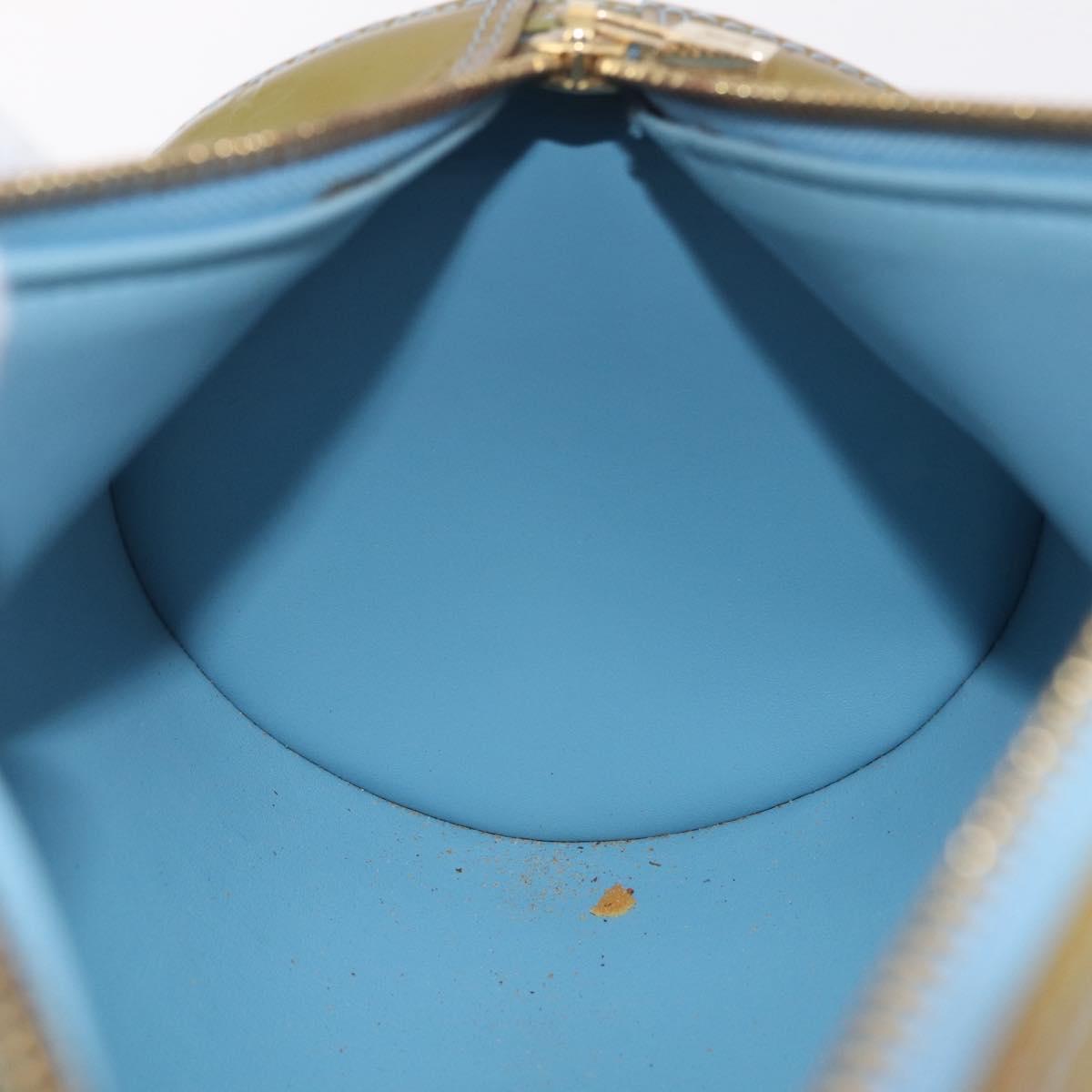 LOUIS VUITTON Monogram Vernis Bedford Hand Bag Baby Blue M91007 LV Auth 214032