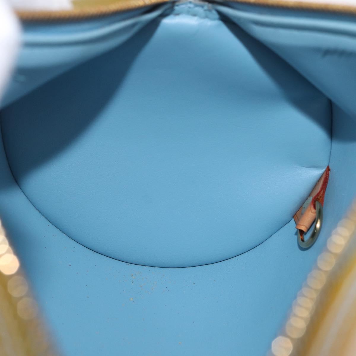 LOUIS VUITTON Monogram Vernis Bedford Hand Bag Baby Blue M91007 LV Auth 214032