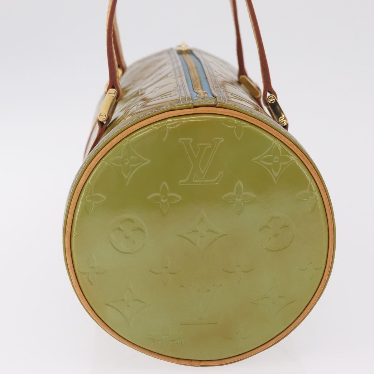 LOUIS VUITTON Monogram Vernis Bedford Hand Bag Baby Blue M91007 LV Auth 214032