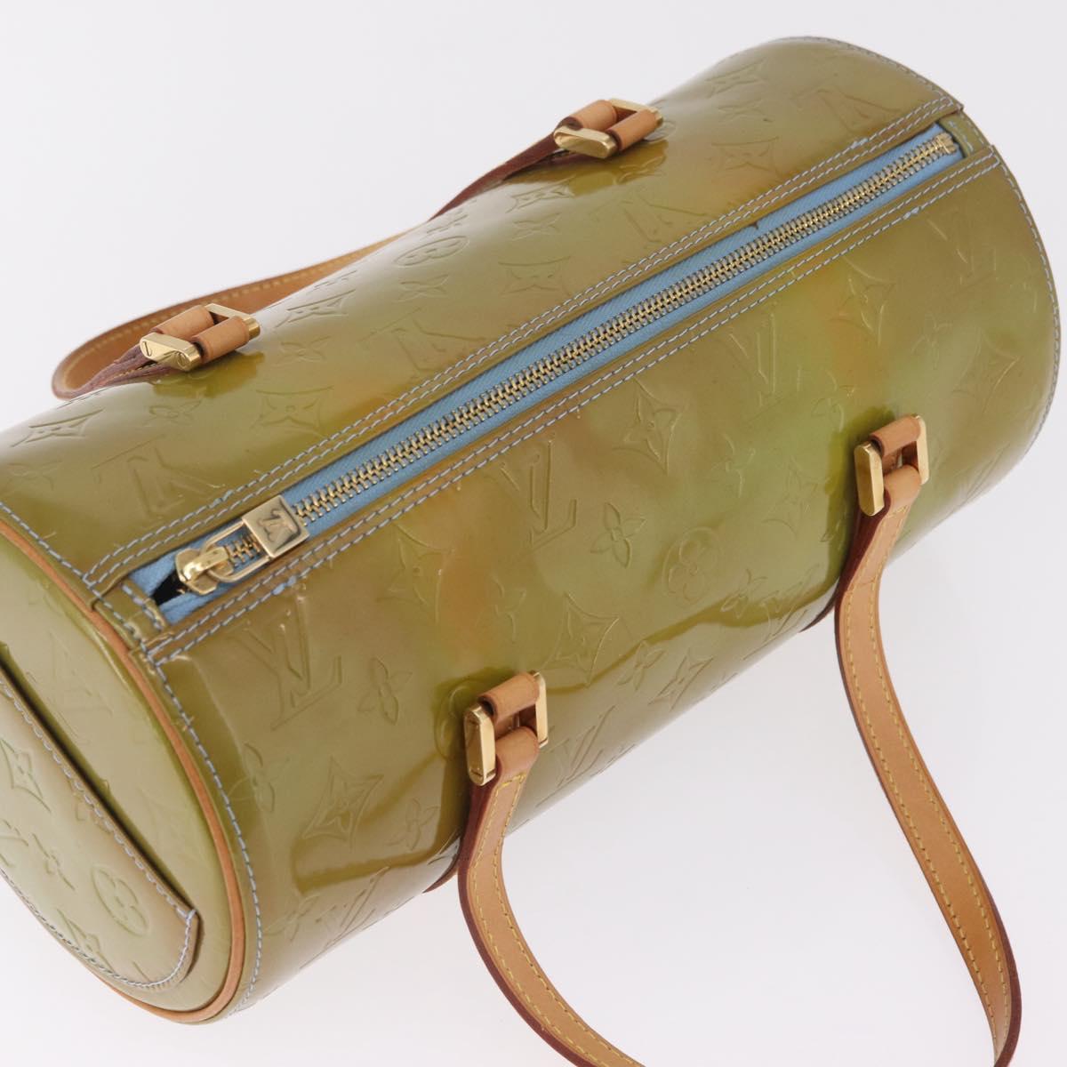 LOUIS VUITTON Monogram Vernis Bedford Hand Bag Baby Blue M91007 LV Auth 214032