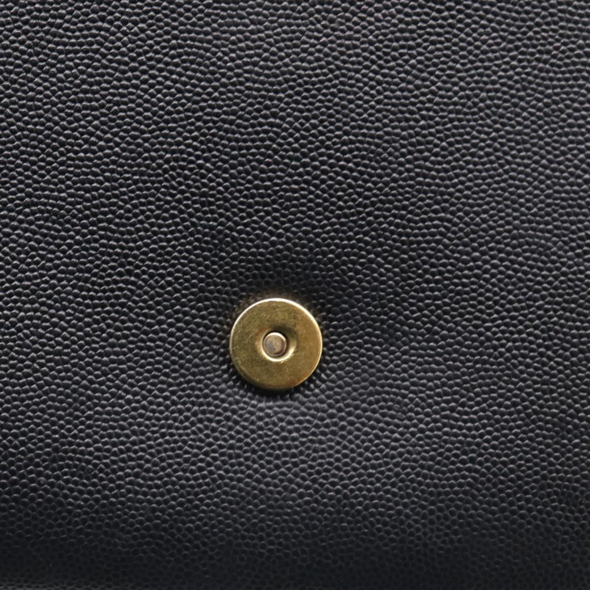 Saint Laurent Kate Chain Shoulder Bag Leather Black Gold Auth 214040M