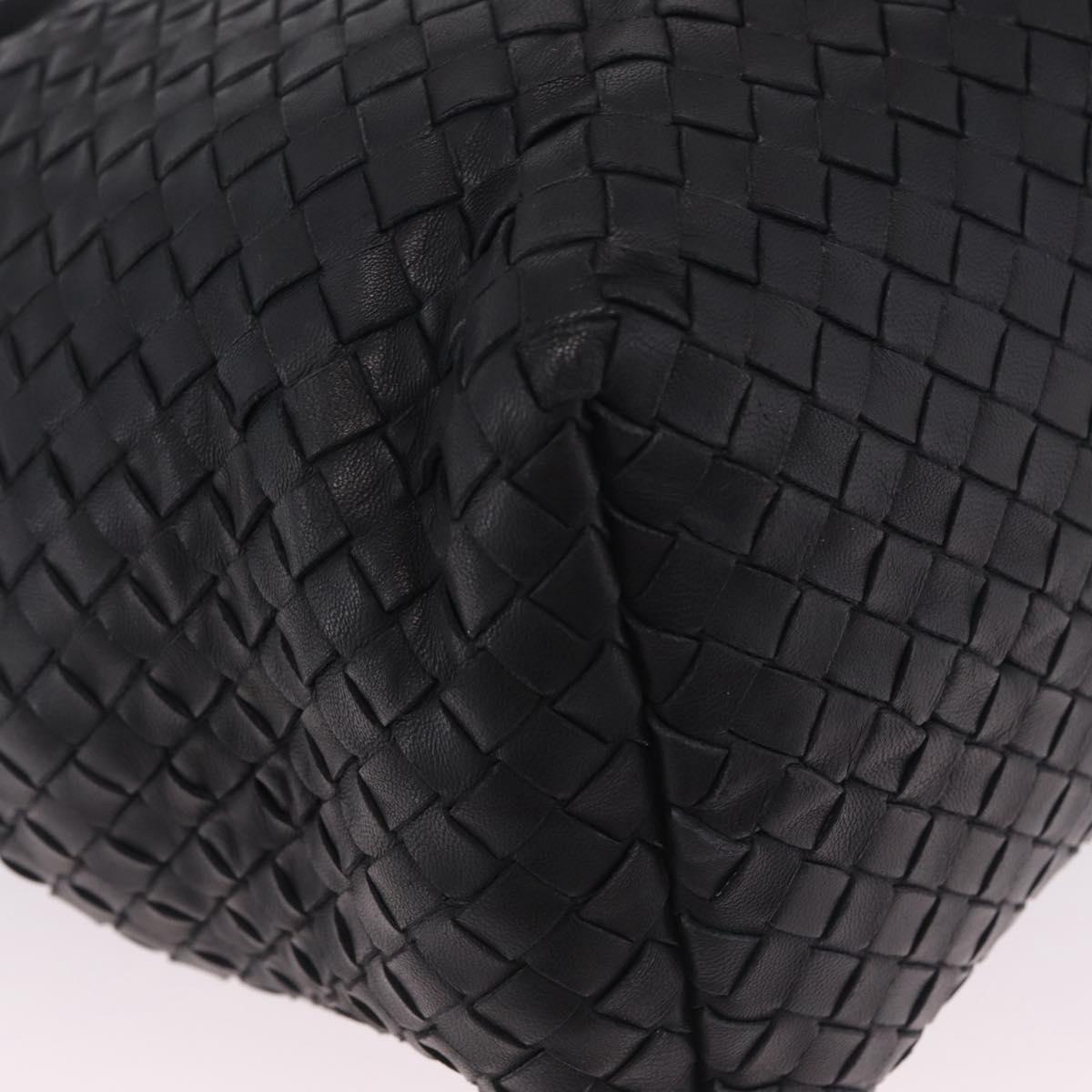 Bottega Veneta INTRECCIATO Garda Tote Bag Leather Black 179320 Auth 214046V