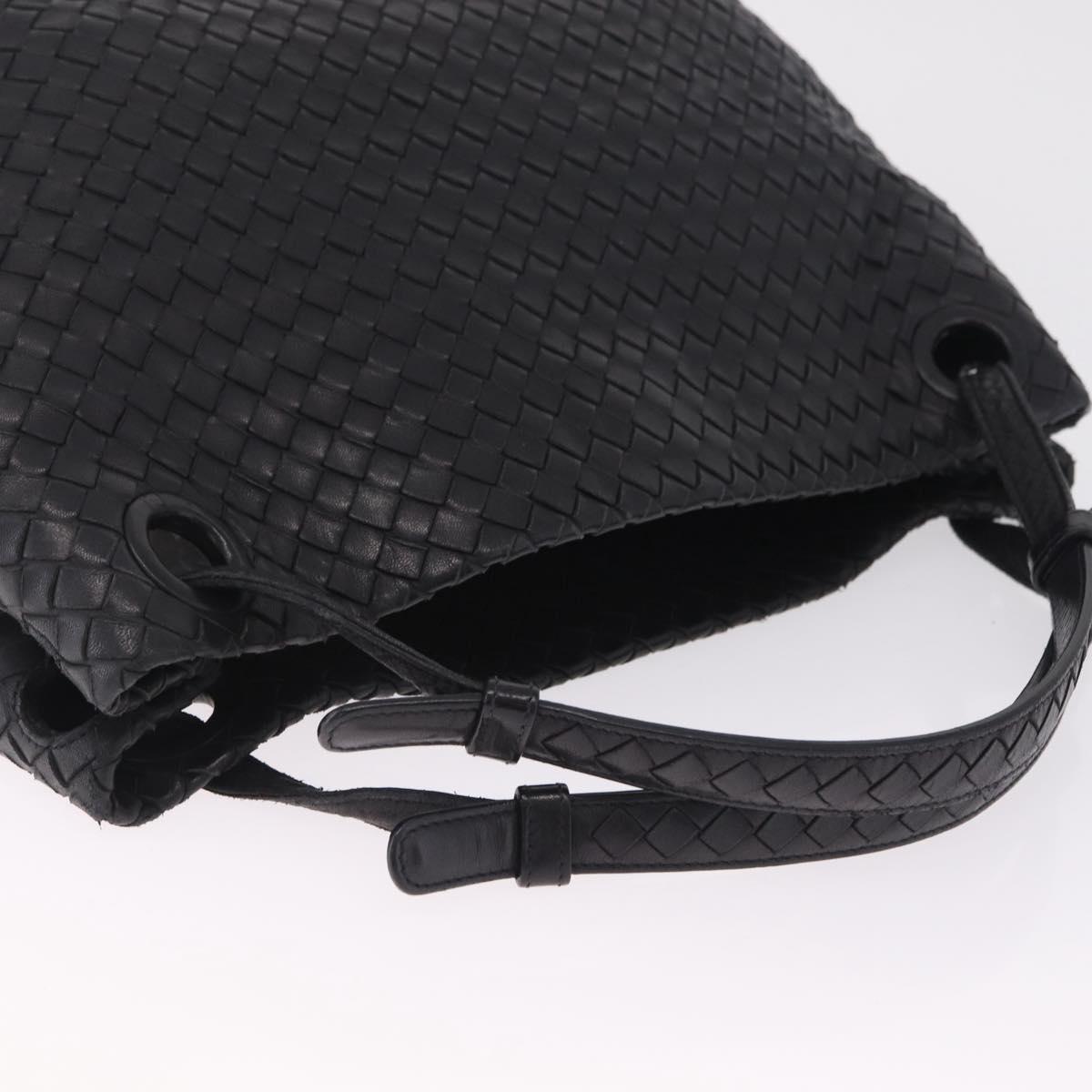 Bottega Veneta INTRECCIATO Garda Tote Bag Leather Black 179320 Auth 214046V