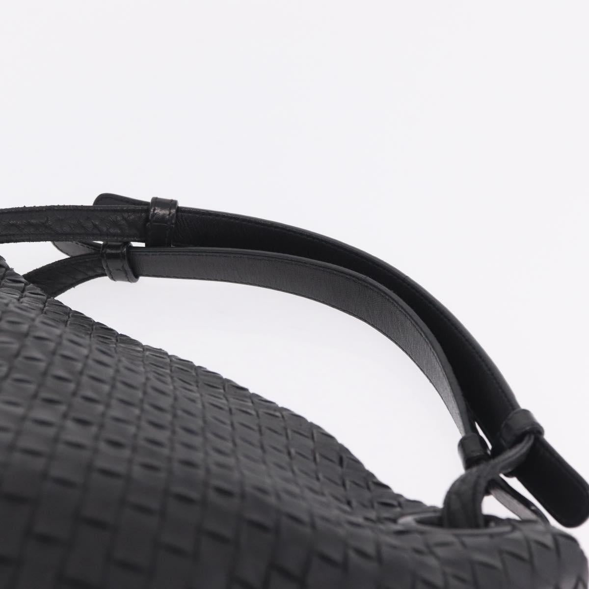 Bottega Veneta INTRECCIATO Garda Tote Bag Leather Black 179320 Auth 214046V