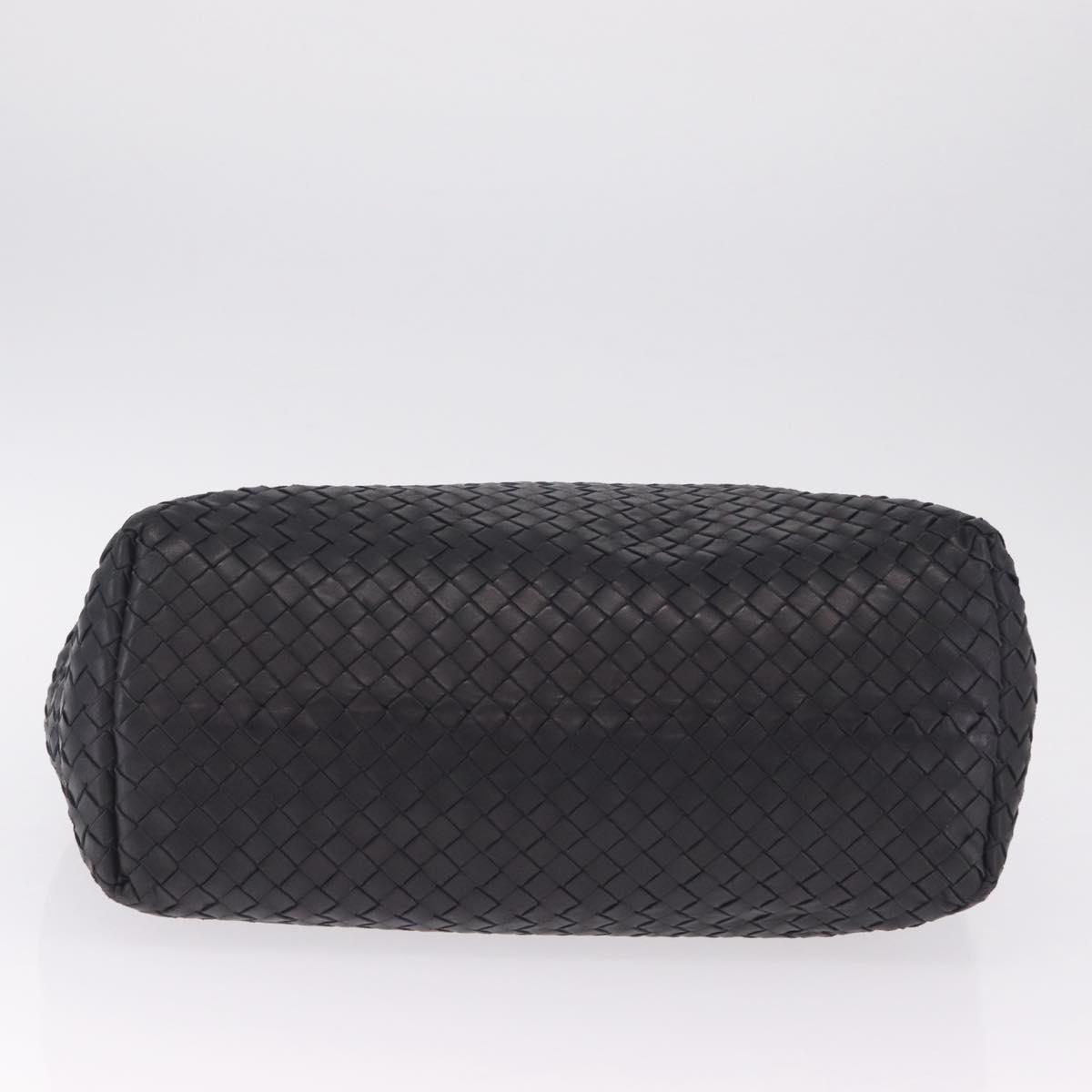 Bottega Veneta INTRECCIATO Garda Tote Bag Leather Black 179320 Auth 214046V