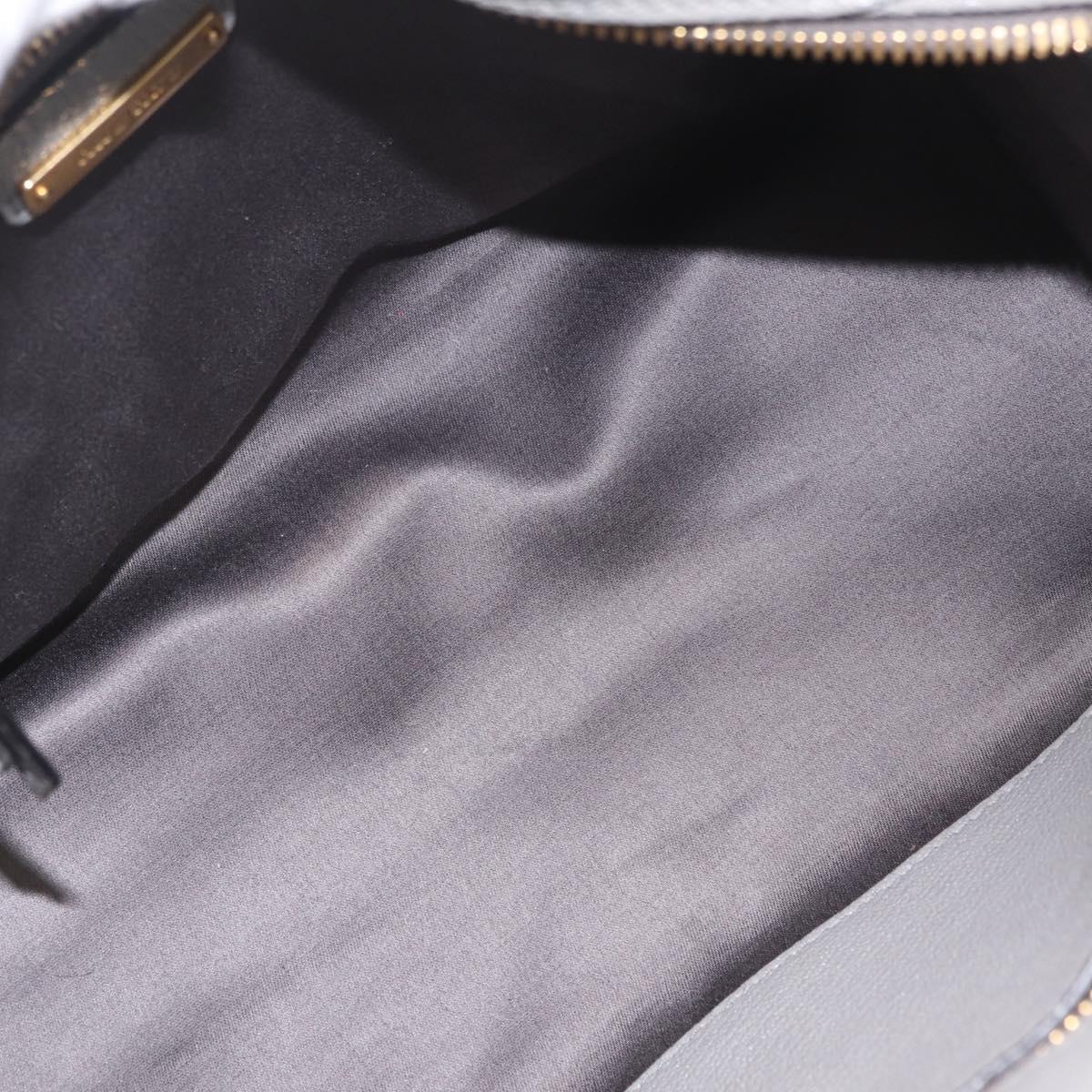 Miu Miu Madras Hand Bag Leather 2way Gray Gold Auth 214055V