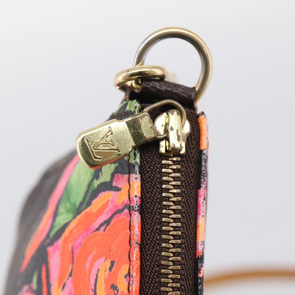 LOUIS VUITTON Monogram Rose Pochette Accessoires Pouch M48615 LV Auth 214072V