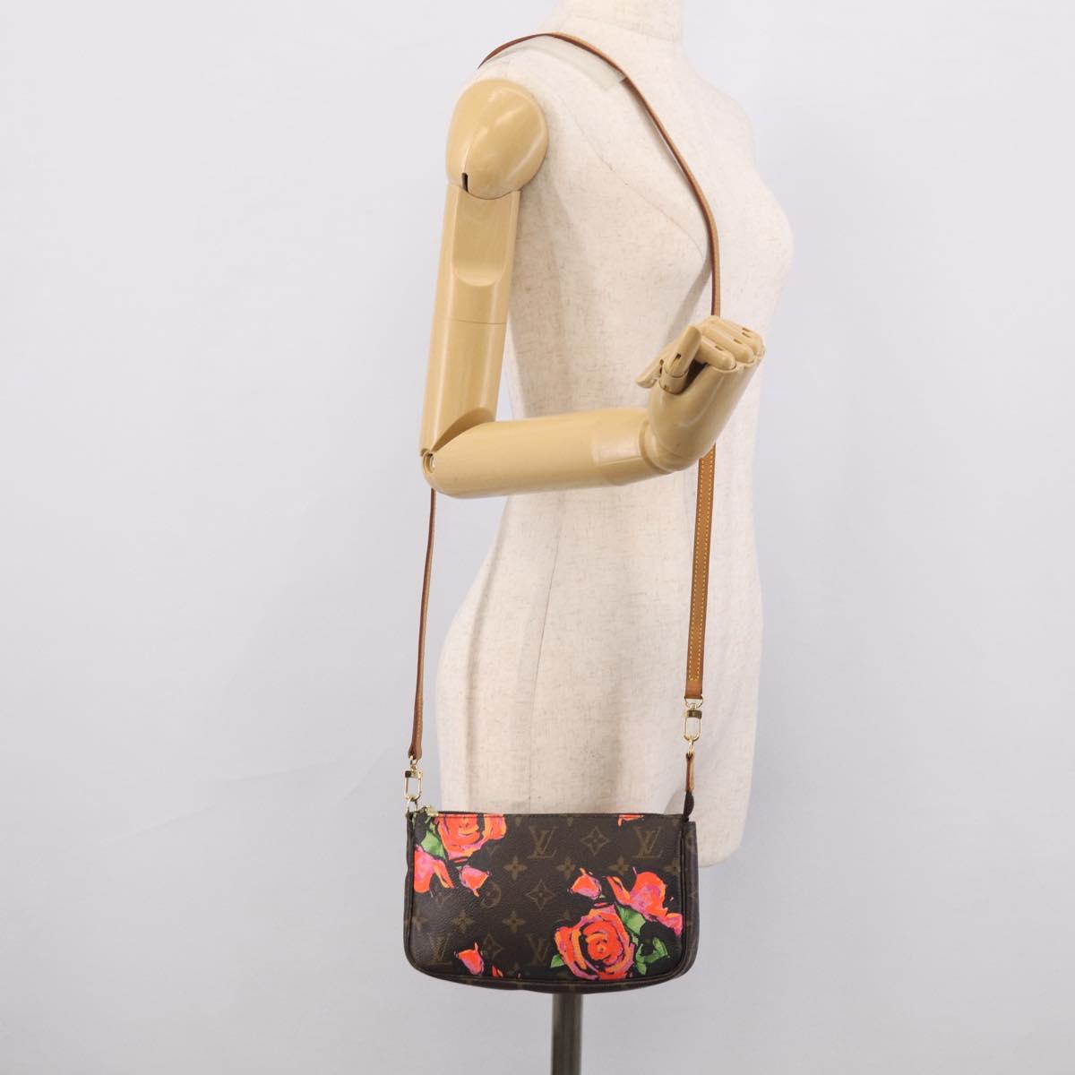 LOUIS VUITTON Monogram Rose Pochette Accessoires Pouch M48615 LV Auth 214072V