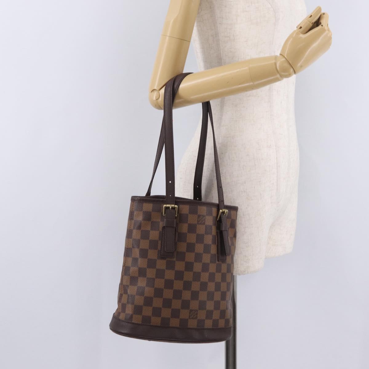 LOUIS VUITTON Damier Ebene Marais Shoulder Bag N42240 LV Auth 214097
