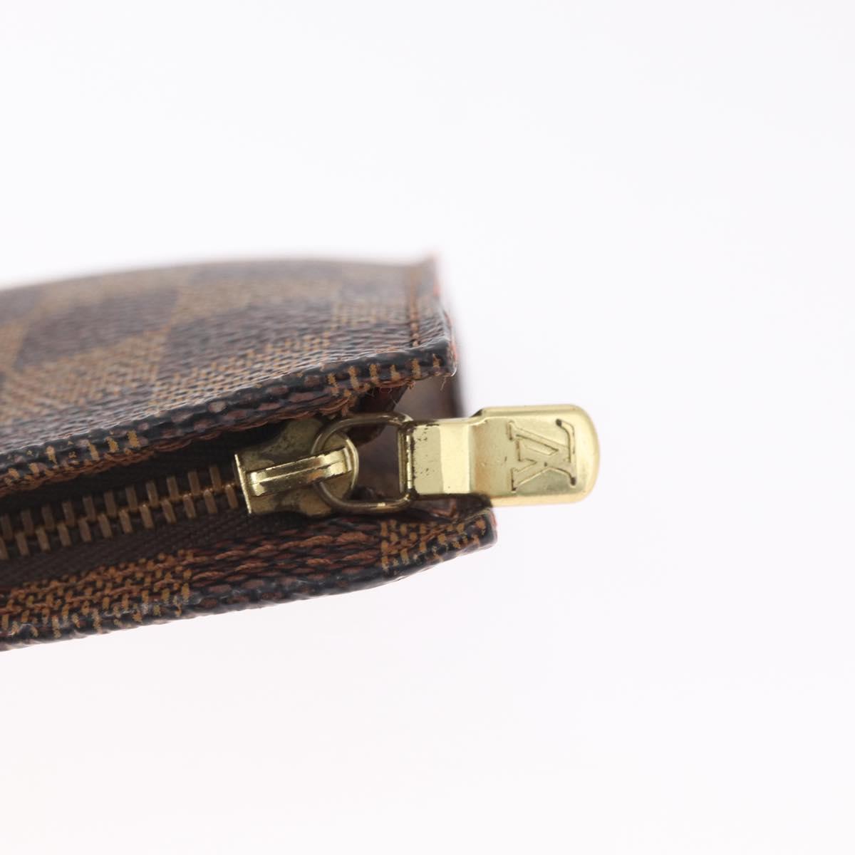 LOUIS VUITTON Damier Ebene Marais Pouch LV Auth 214098A