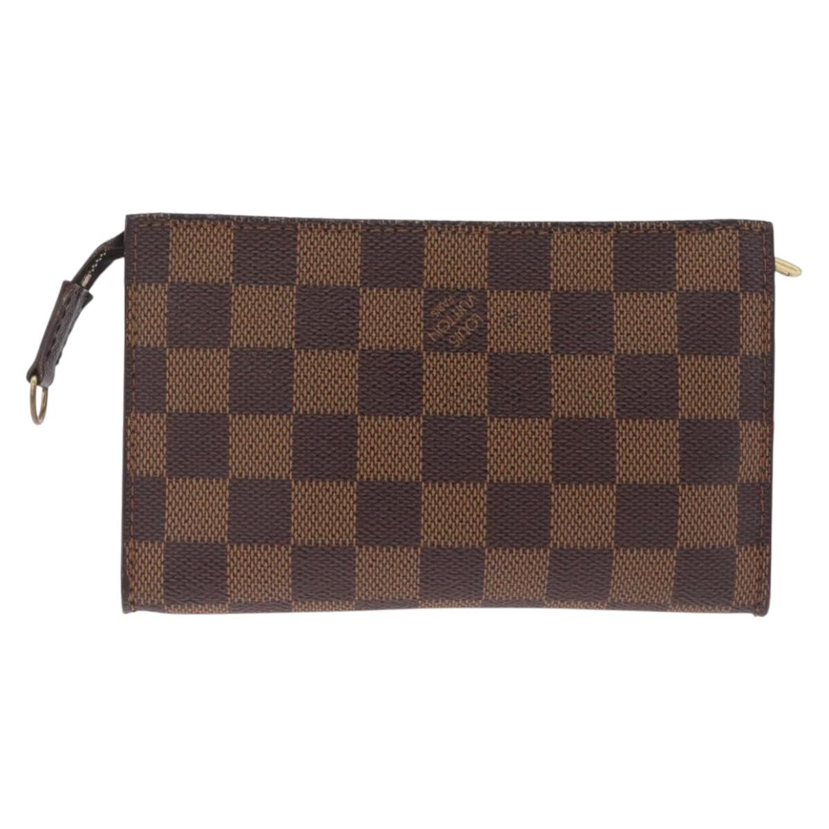 LOUIS VUITTON Damier Ebene Marais Pouch LV Auth 214098A