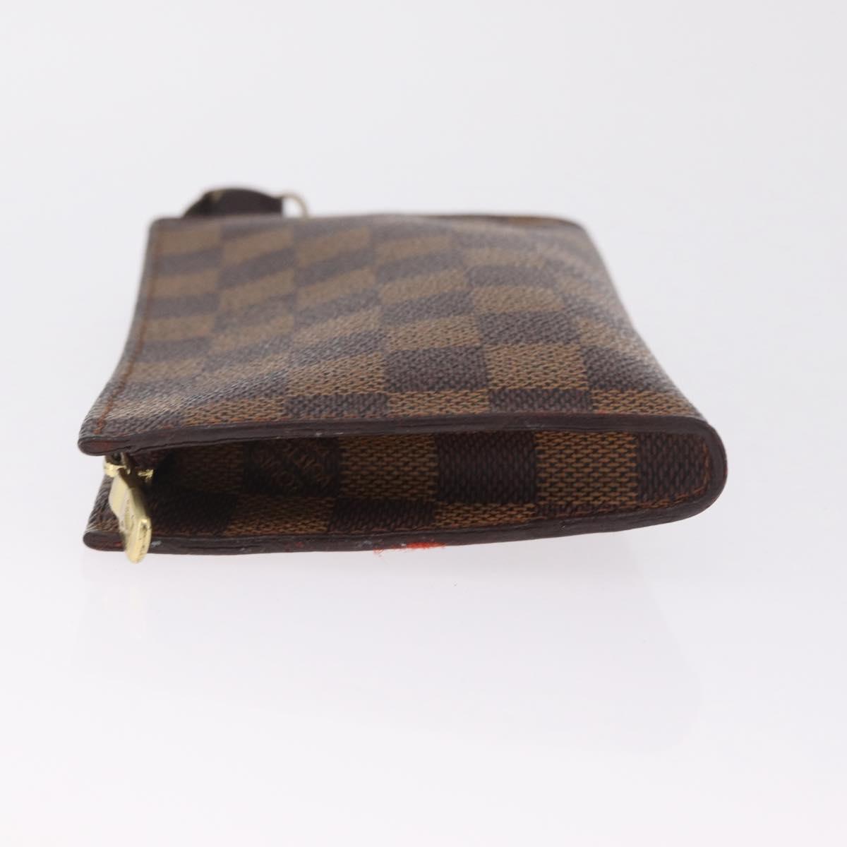 LOUIS VUITTON Damier Ebene Marais Pouch LV Auth 214098A