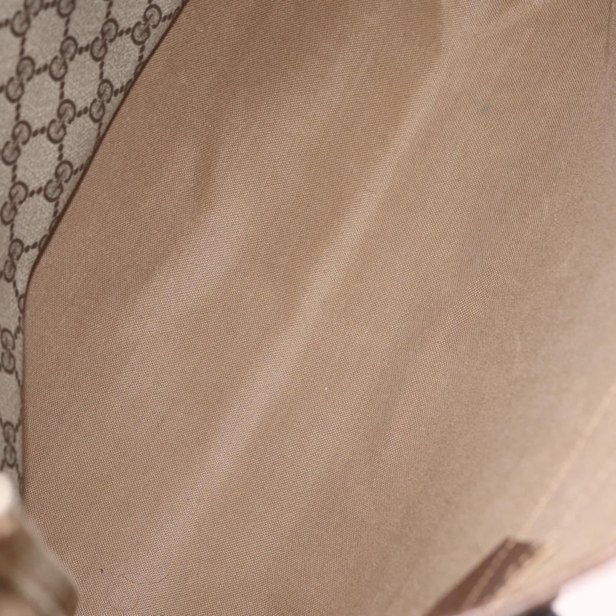 GUCCI GG Supreme Web Sherry Line Tote Bag PVC Beige Gold 39 02 091 Auth 214112A