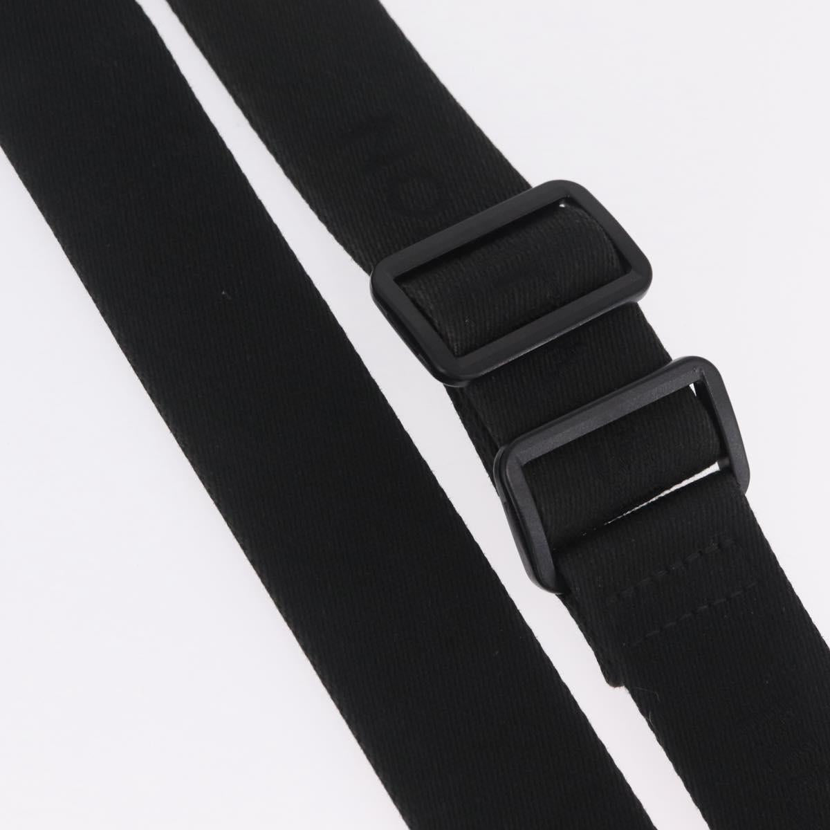 LOUIS VUITTON Tadao Shoulder Strap Canvas Black Silver LV Auth 214127V