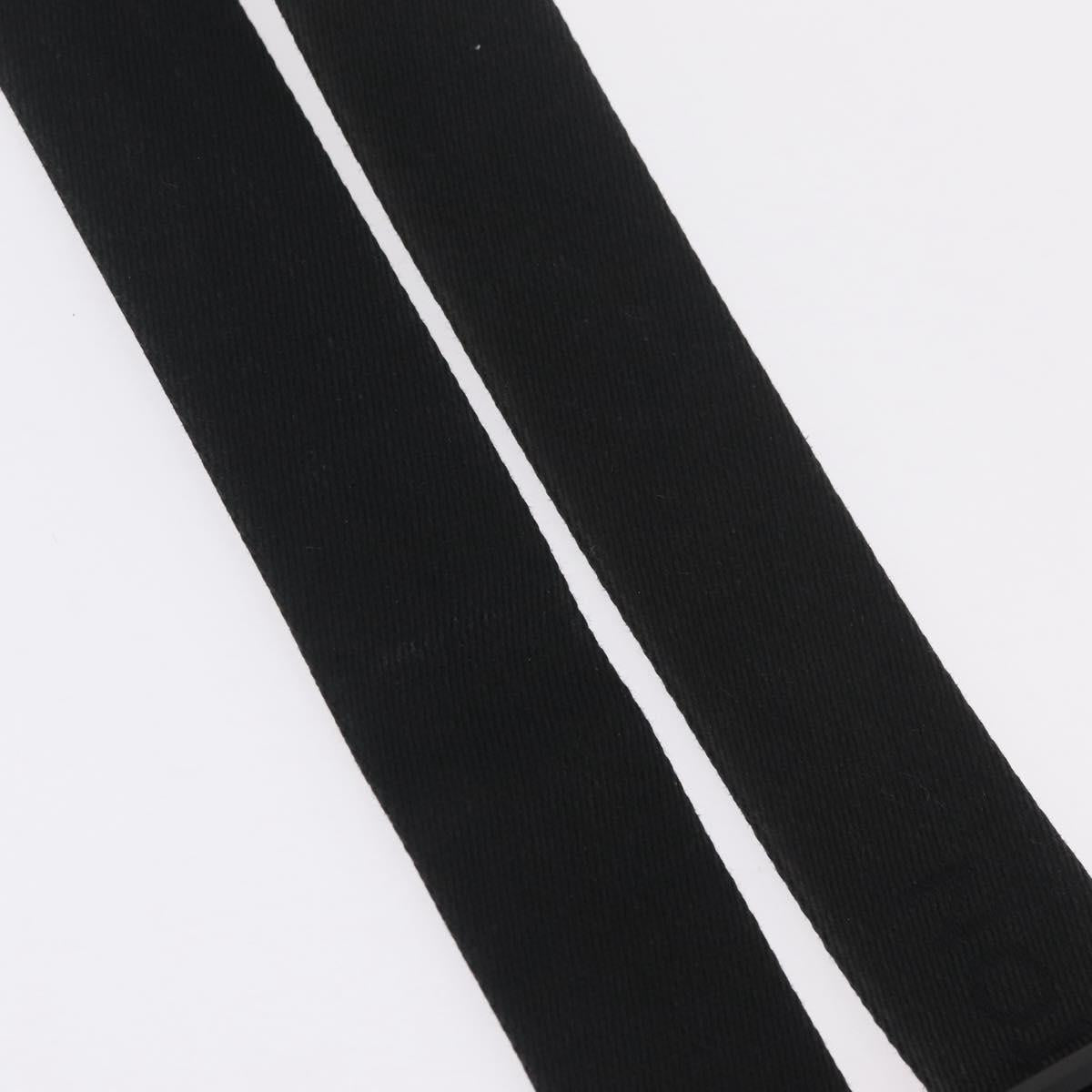 LOUIS VUITTON Tadao Shoulder Strap Canvas Black Silver LV Auth 214127V