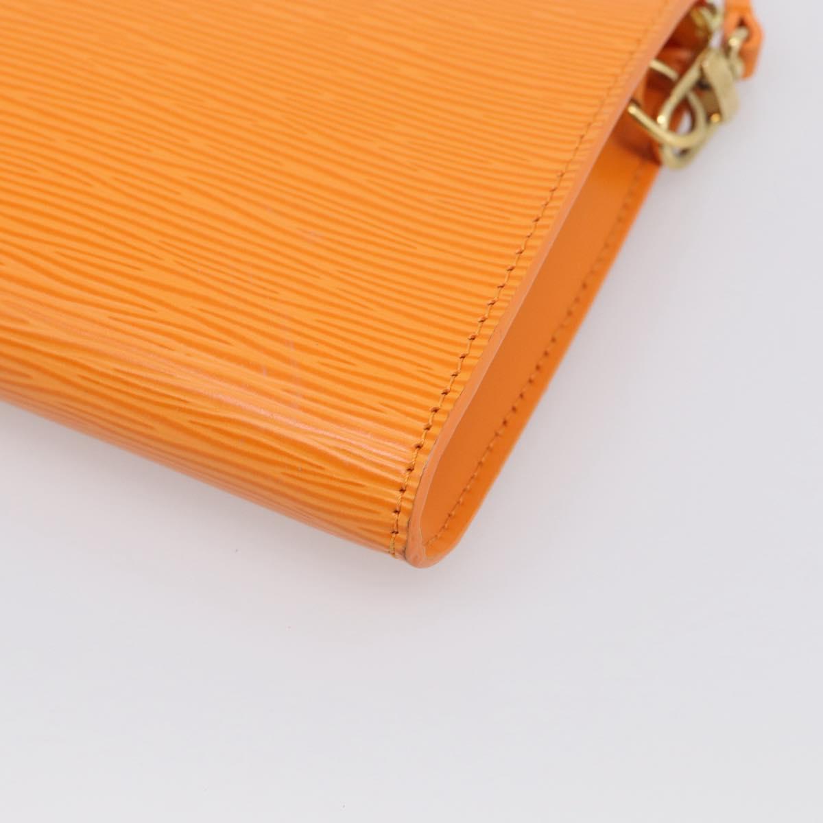 LOUIS VUITTON Epi Pochette Accessoires NM Orange Mandarin M5294H LV Auth 214145V