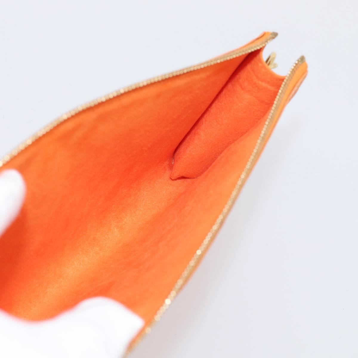 LOUIS VUITTON Epi Pochette Accessoires NM Orange Mandarin M5294H LV Auth 214145V