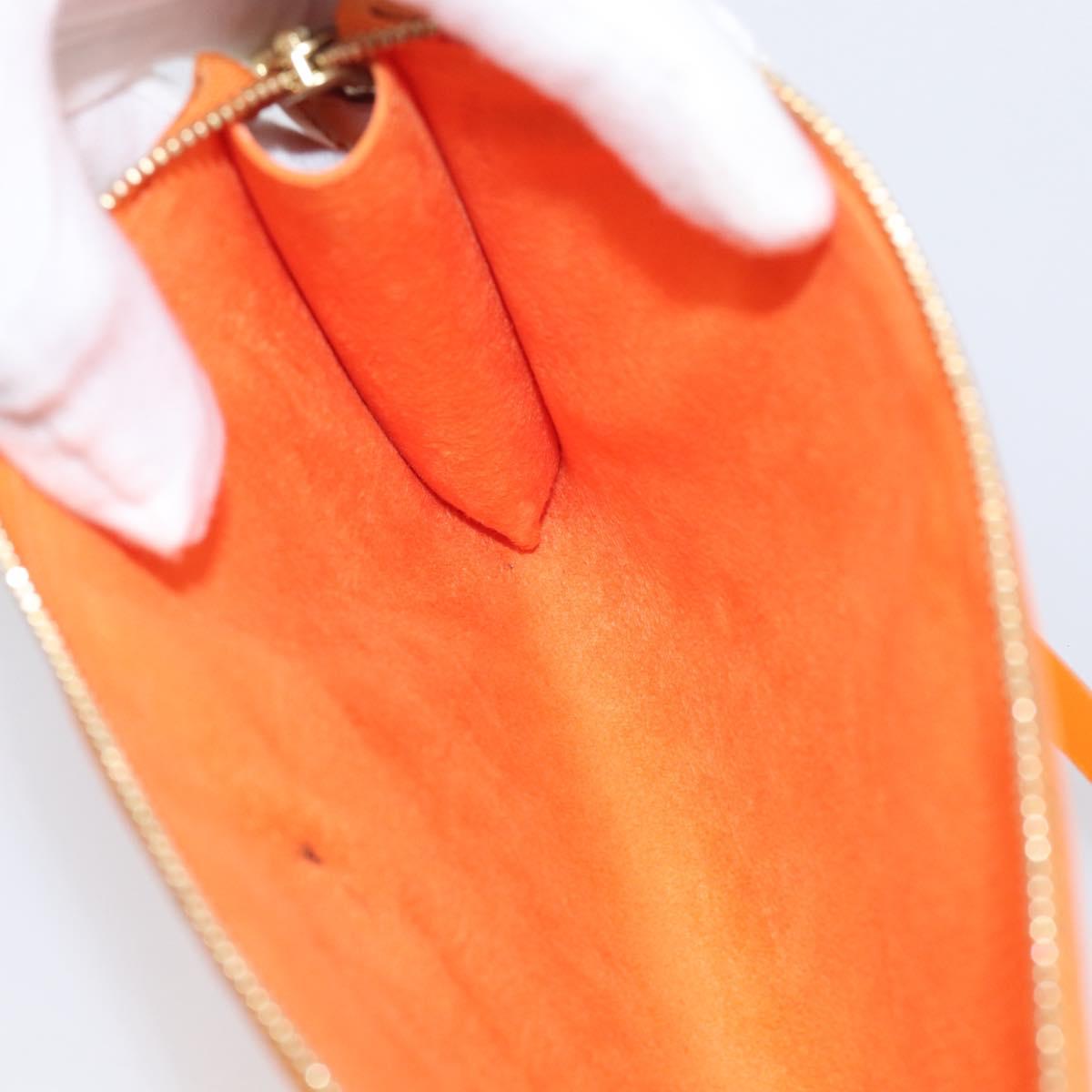LOUIS VUITTON Epi Pochette Accessoires NM Orange Mandarin M5294H LV Auth 214145V