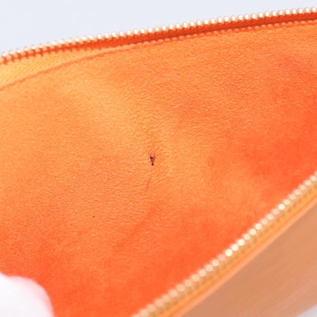 LOUIS VUITTON Epi Pochette Accessoires NM Orange Mandarin M5294H LV Auth 214145V