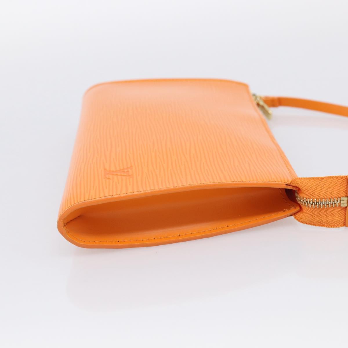 LOUIS VUITTON Epi Pochette Accessoires NM Orange Mandarin M5294H LV Auth 214145V