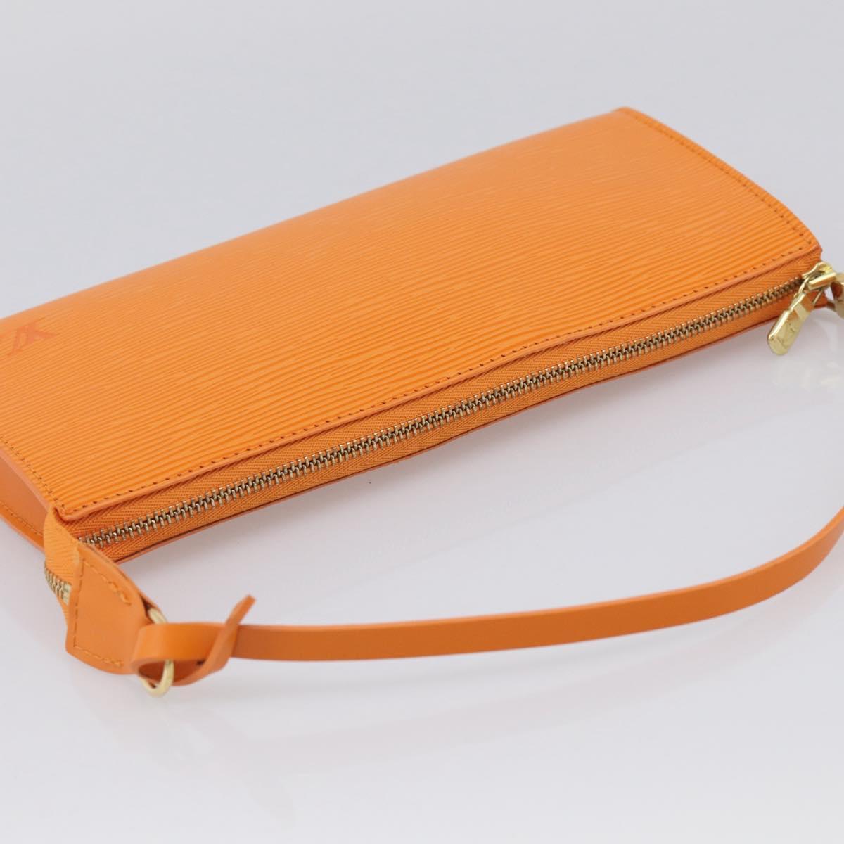 LOUIS VUITTON Epi Pochette Accessoires NM Orange Mandarin M5294H LV Auth 214145V