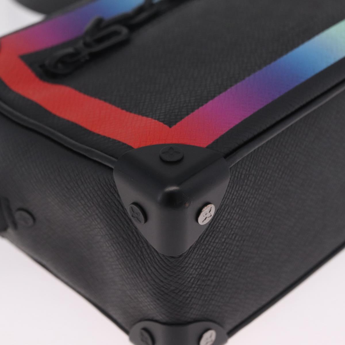 LOUIS VUITTON Taiga Rainbow Mini Soft Trunk Bag Black M30351 LV Auth 214233SAM